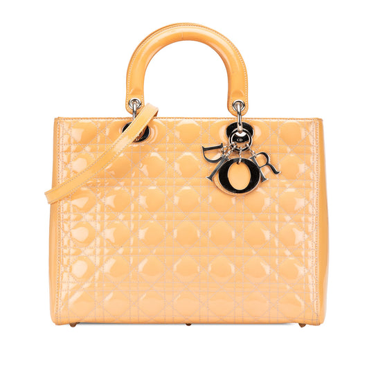Dior Large Patent Cannage Lady Dior