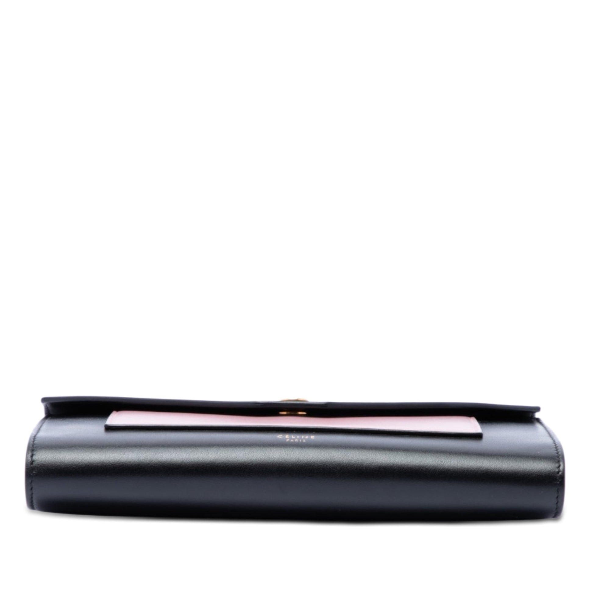 Celine Bicolor Leather Pocket Envelope Wallet On Chain