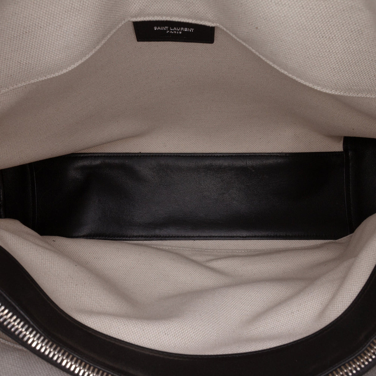 Saint Laurent Large Canvas Sac de Jour Satchel — Brown