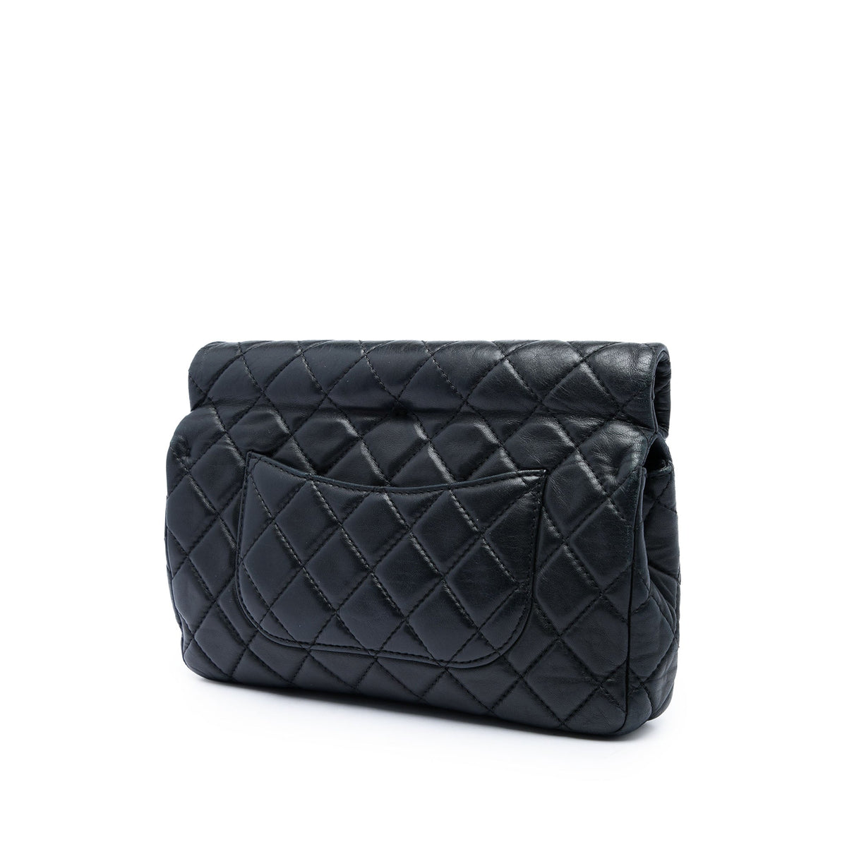 Chanel Quilted Lambskin Reissue 2.55 Roll Clutch — Black