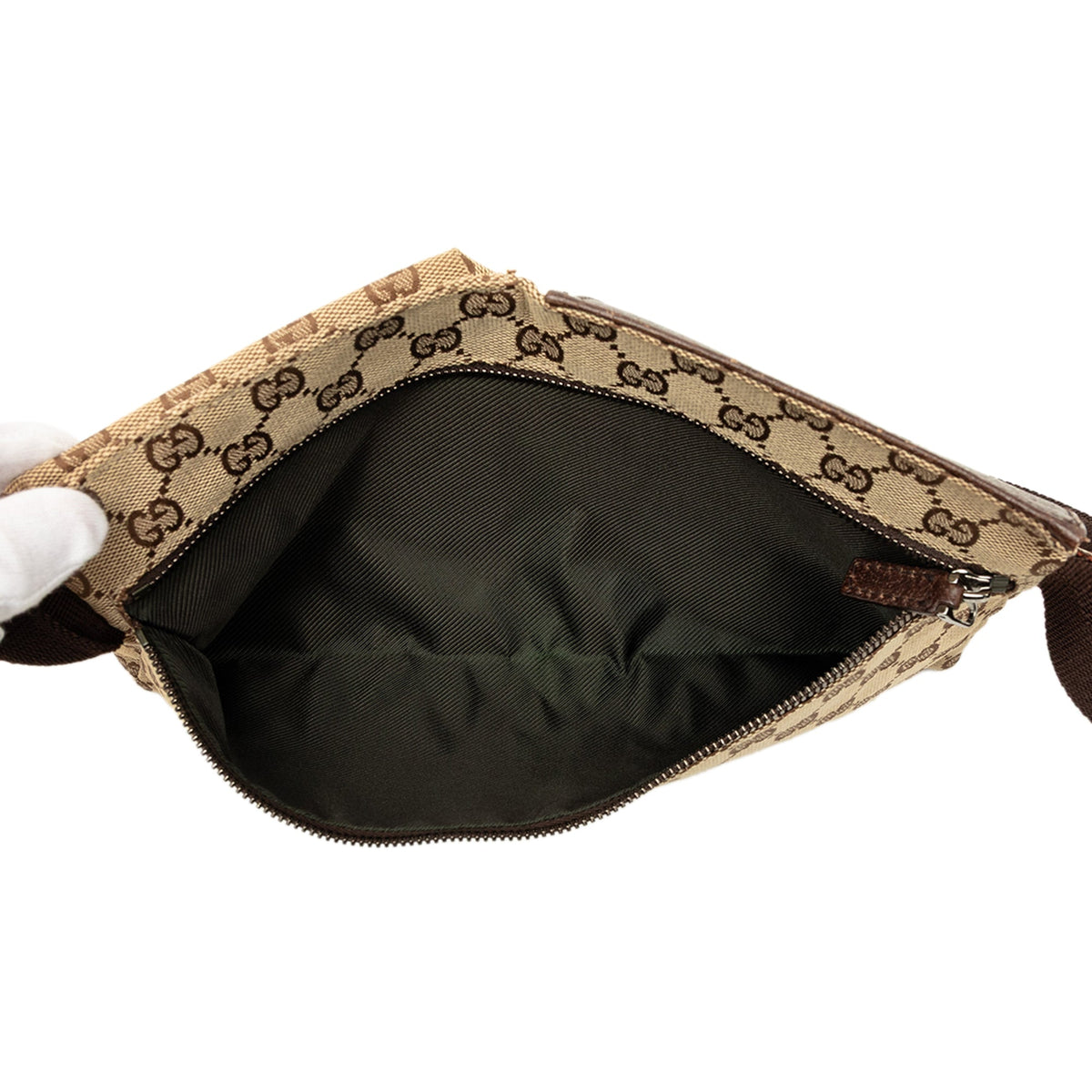 Gucci GG Canvas Double Pocket Belt Bag