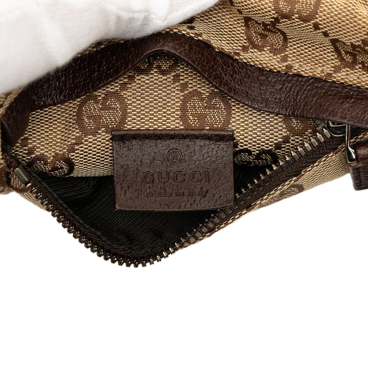 Gucci GG Canvas Double Pocket Belt Bag