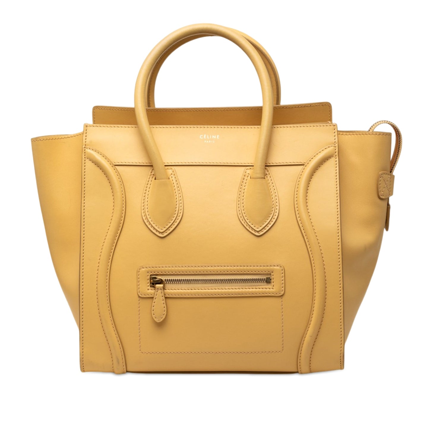 Celine Mini Drummed Calfskin Luggage Tote