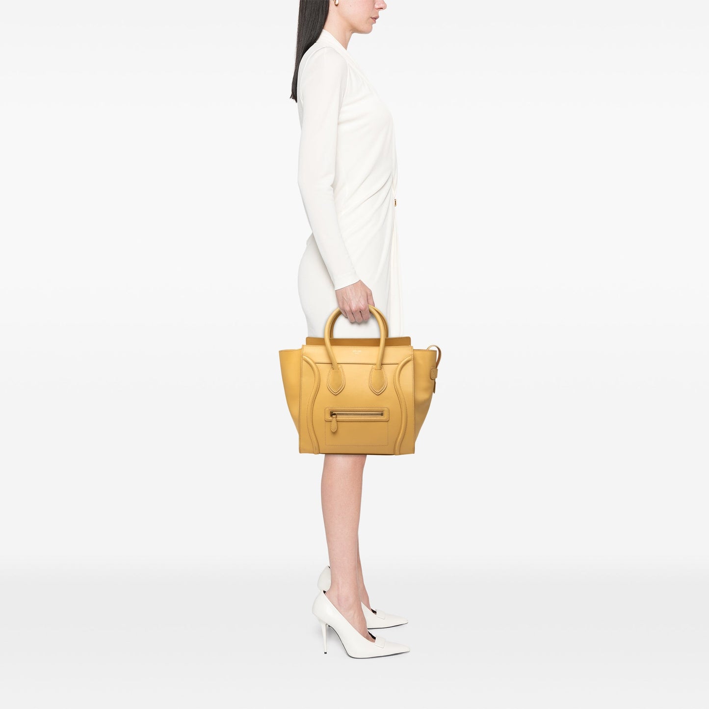 Celine Mini Drummed Calfskin Luggage Tote