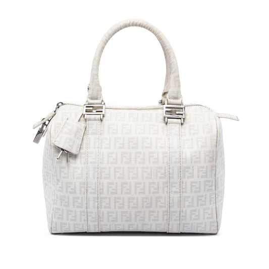 Fendi Zucchino Coated Canvas Boston Bag