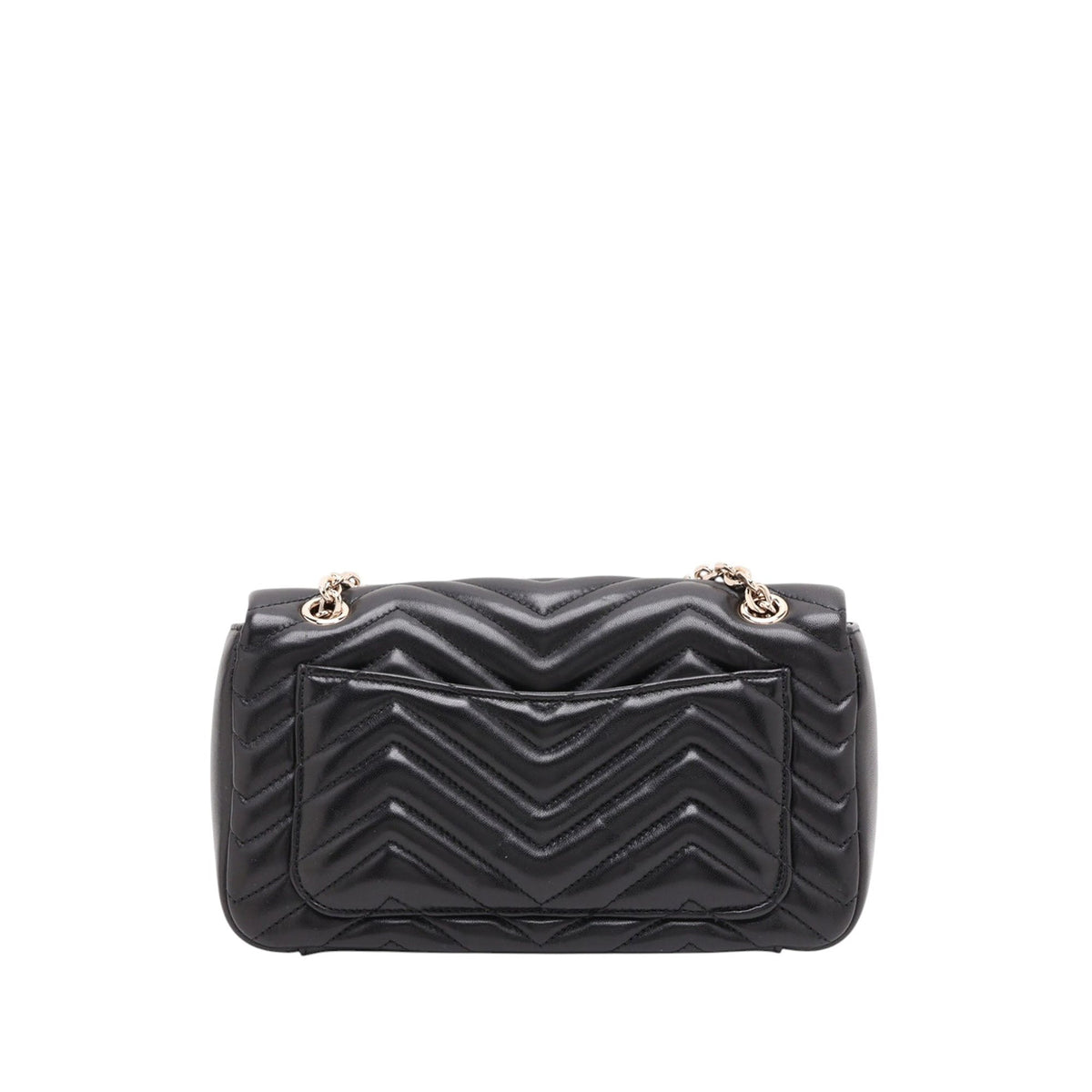 Gucci Medium GG Marmont Matelasse Calfskin Shoulder Bag — Black