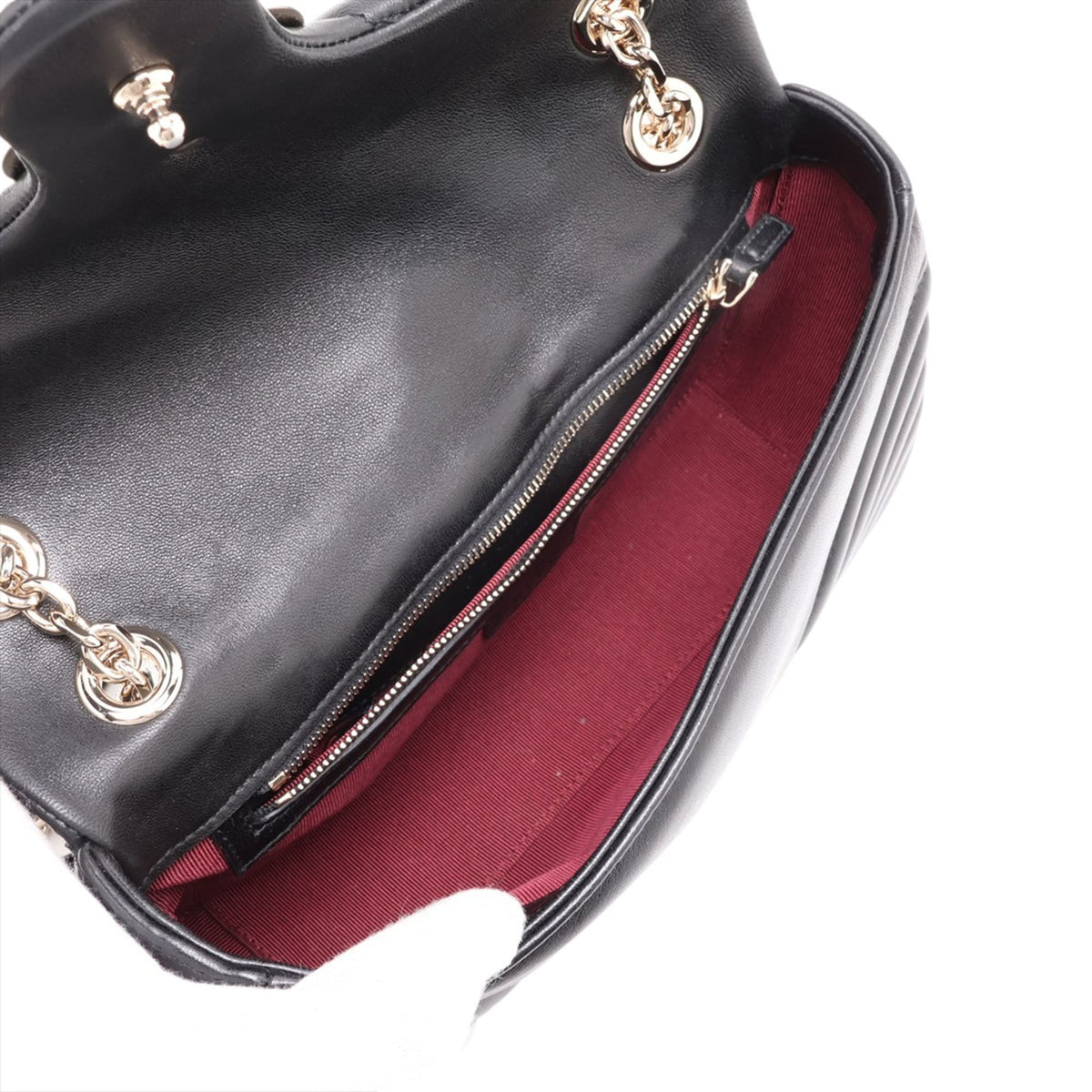 Gucci Medium GG Marmont Matelasse Calfskin Shoulder Bag — Black