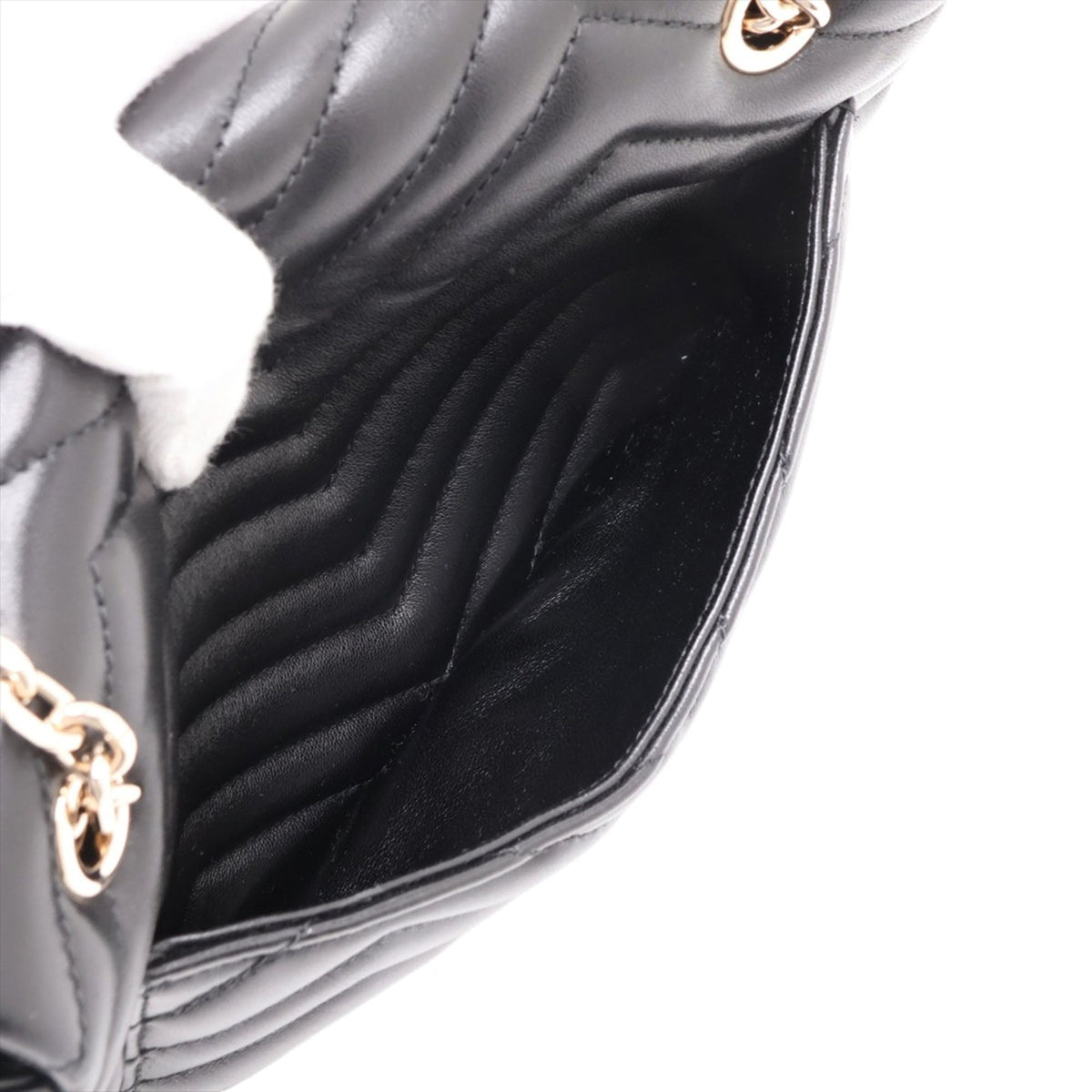 Gucci Medium GG Marmont Matelasse Calfskin Shoulder Bag — Black