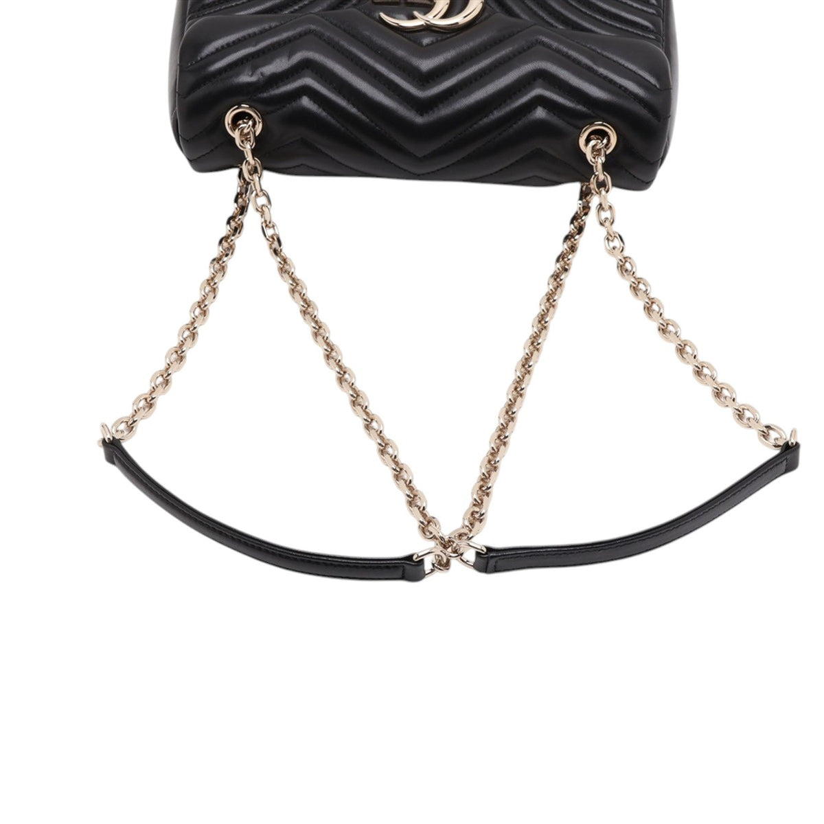 Gucci Medium GG Marmont Matelasse Calfskin Shoulder Bag — Black