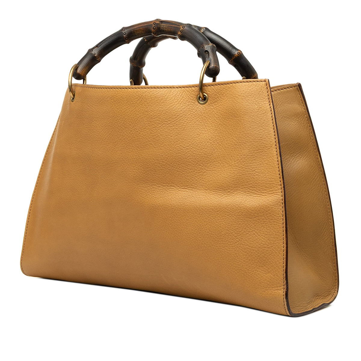 Gucci Calfskin Bamboo Handbag