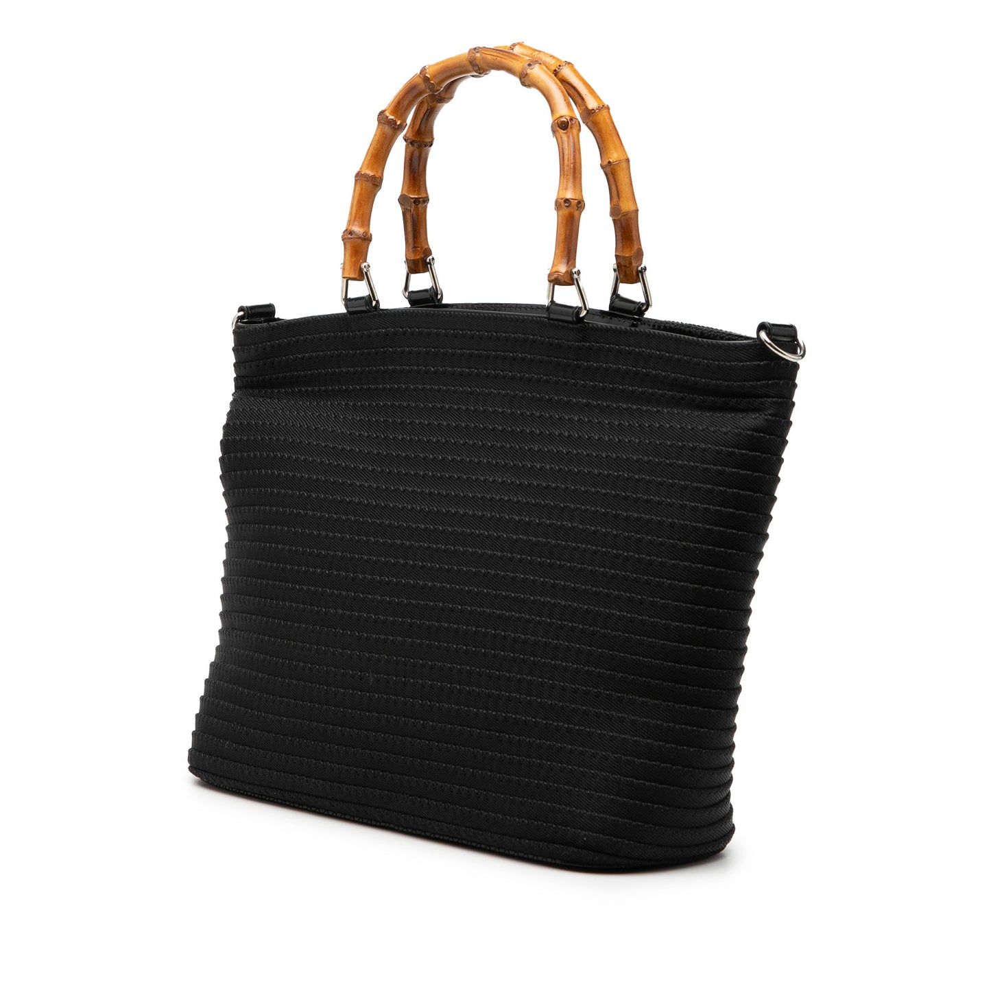 Gucci Nylon Bamboo Satchel