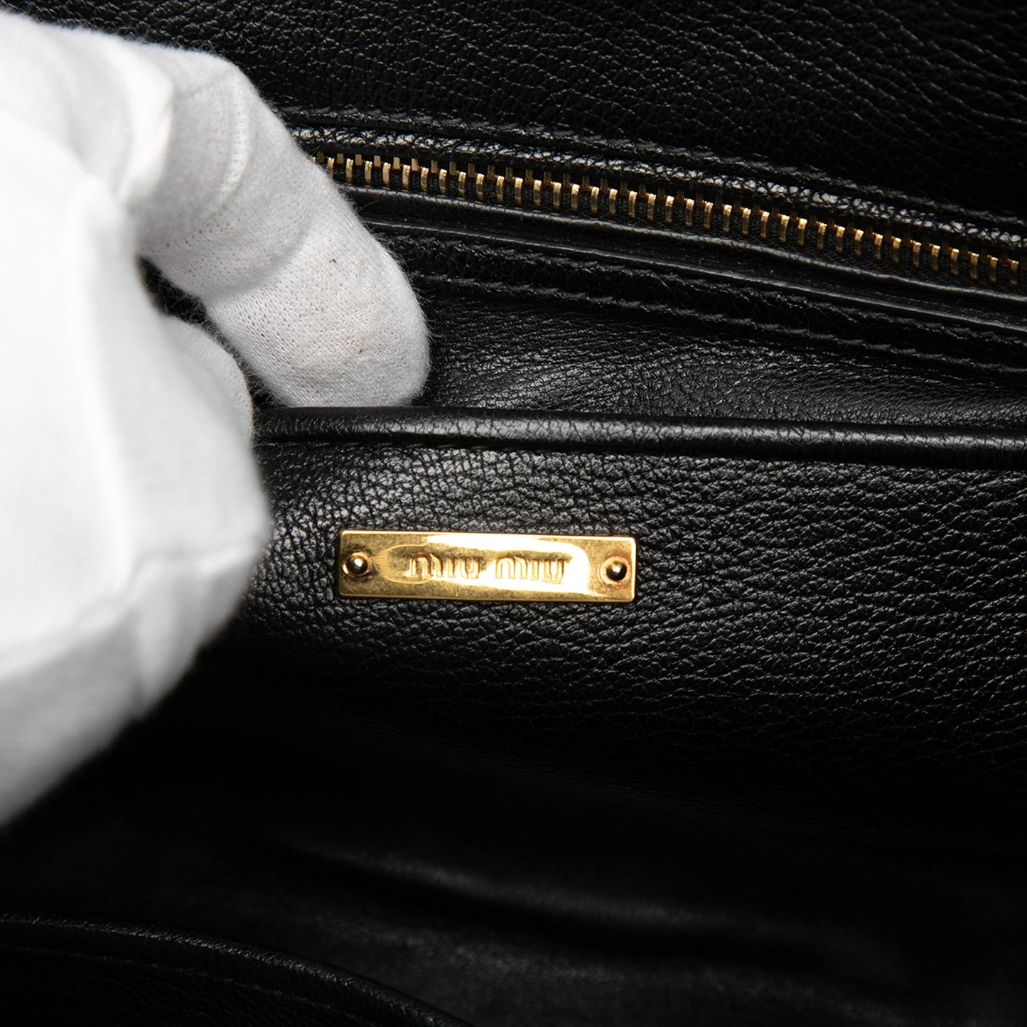 Miu Miu Matelasse Denim Biker Tote