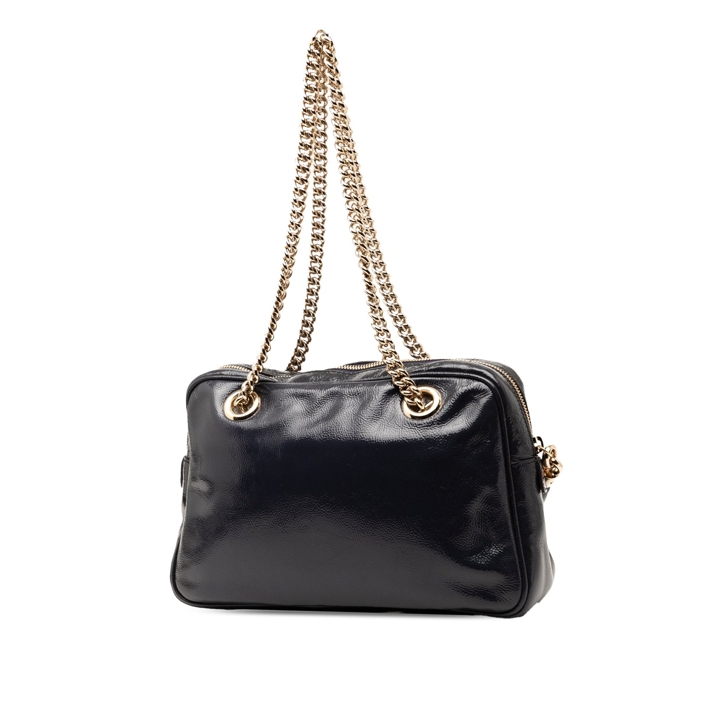 Gucci Patent Soho Chain Zip Shoulder Bag