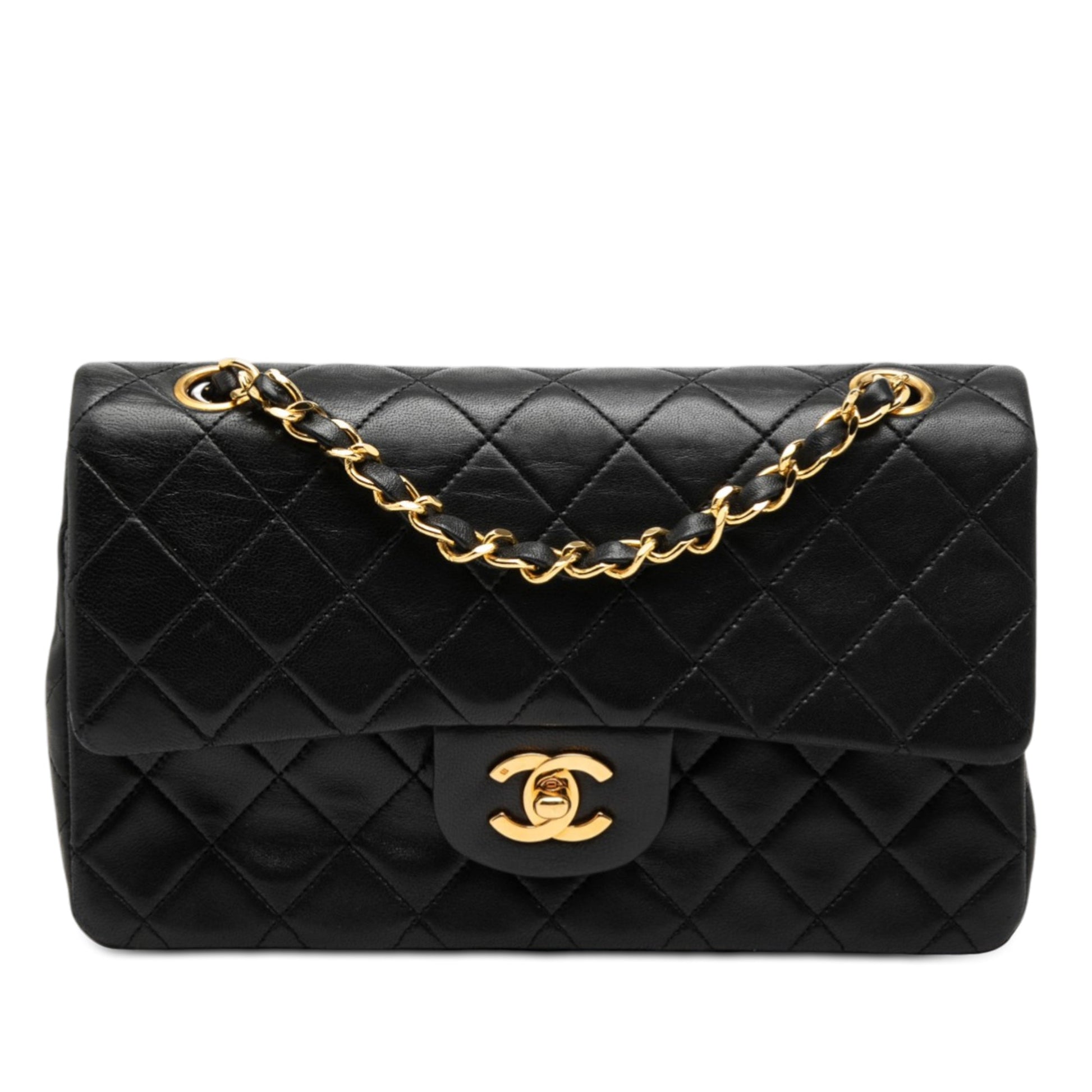 Small Classic Lambskin Double Flap