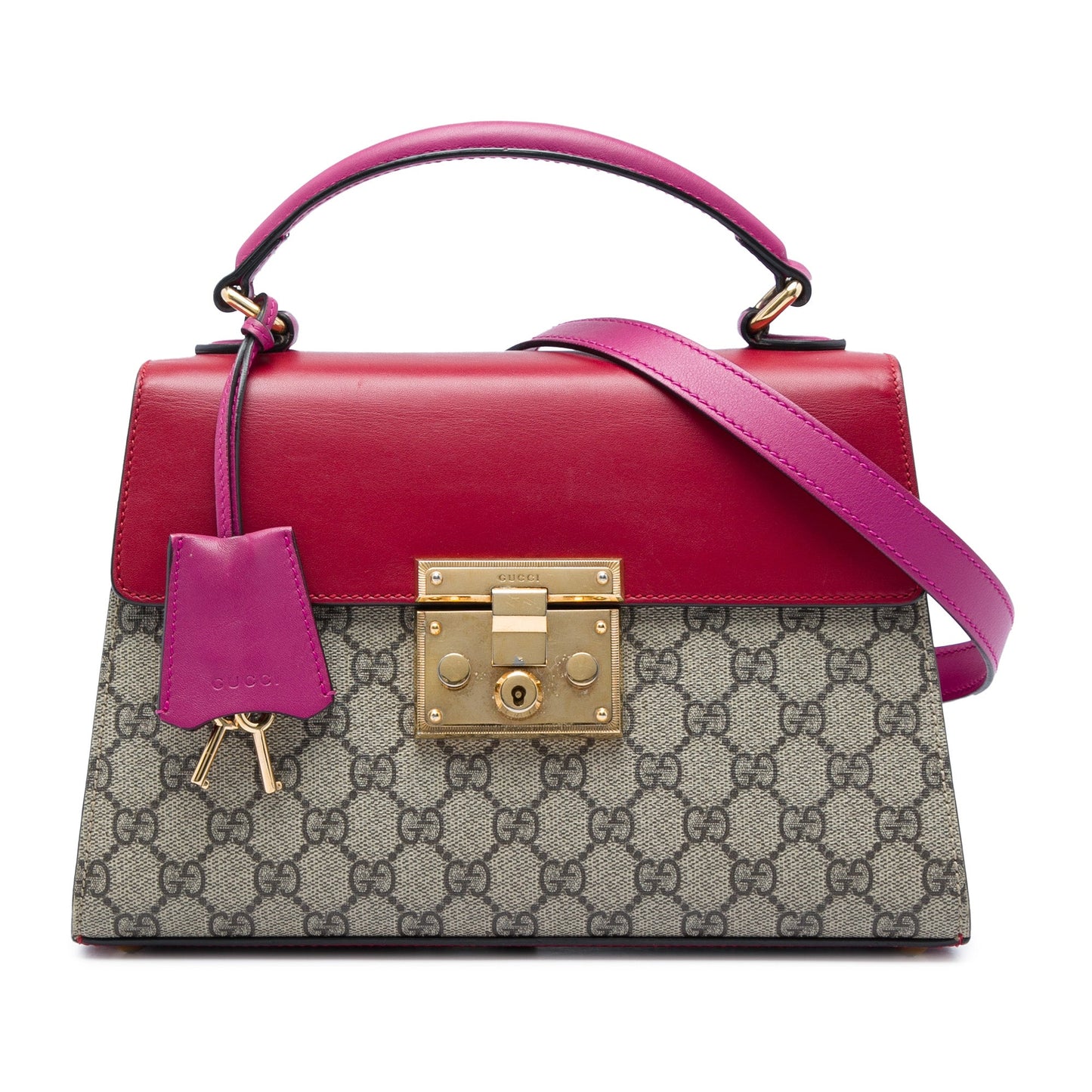 Gucci Small GG Supreme Padlock Satchel