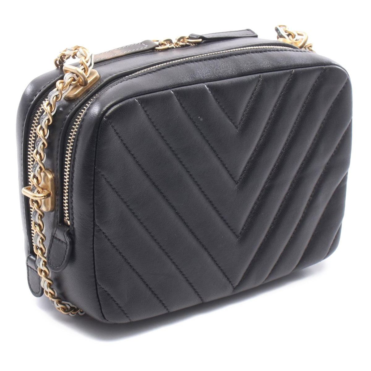 Chanel CC Chevron Lambskin Camera Bag