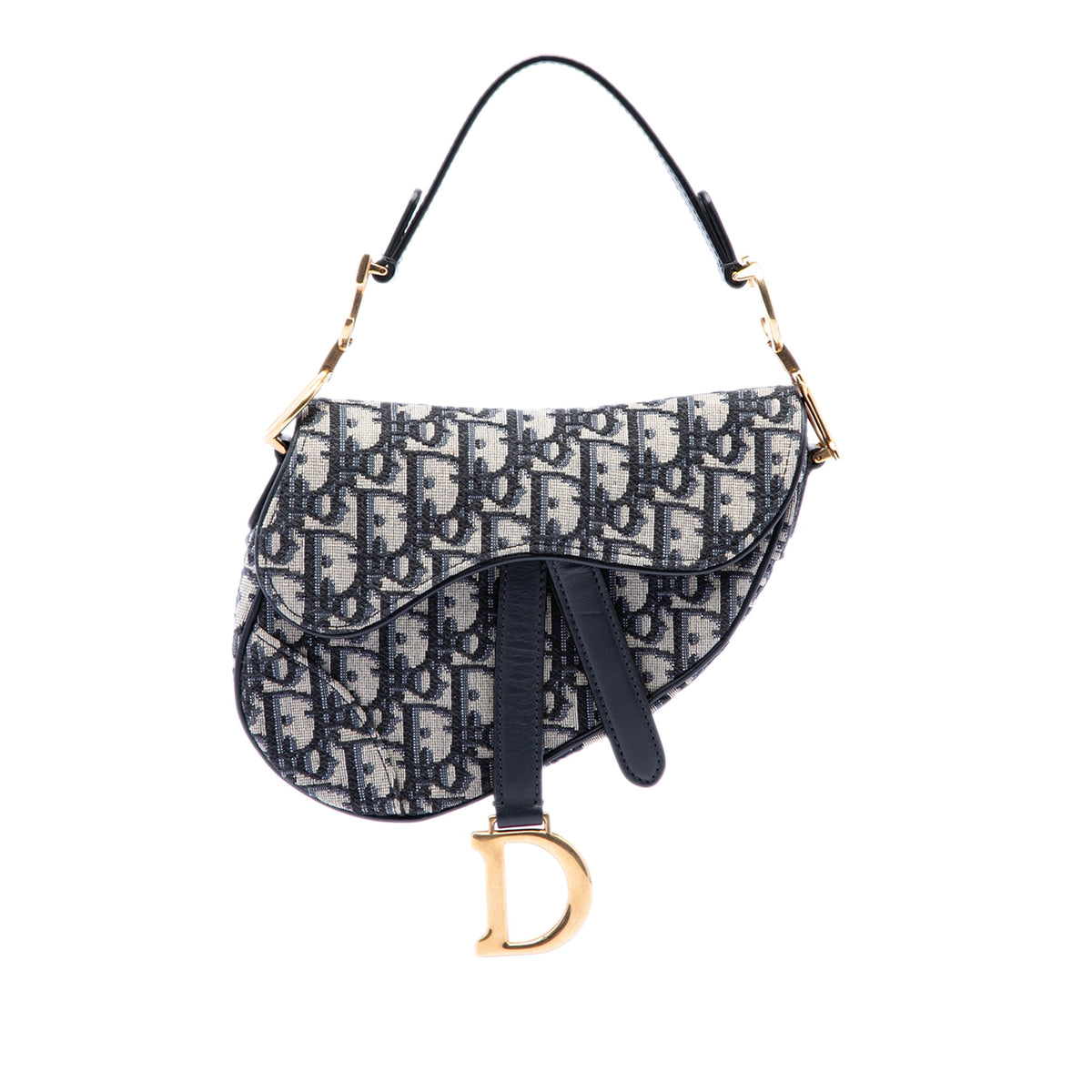 Dior Mini Oblique Canvas Saddle Bag