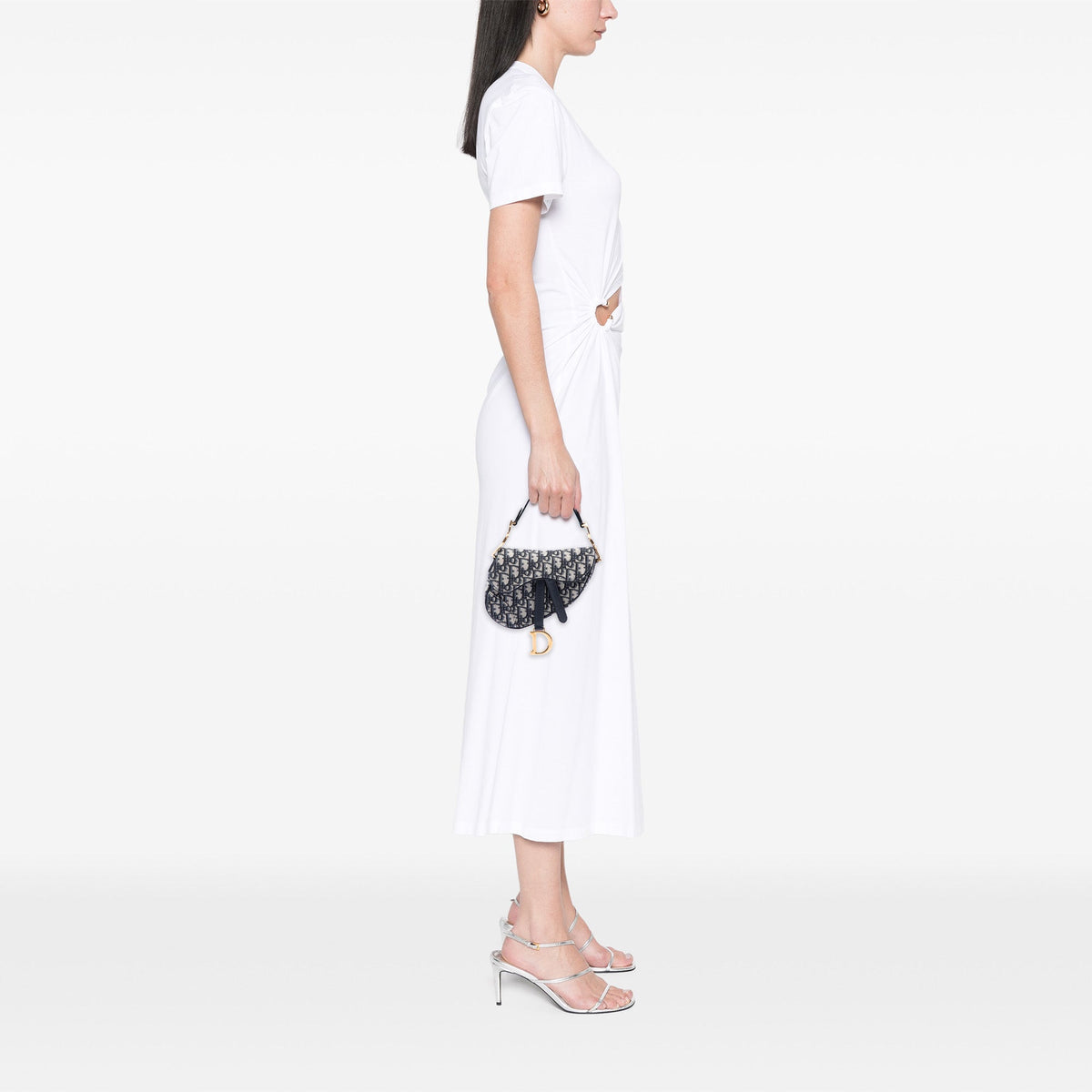 Dior Mini Oblique Canvas Saddle Bag