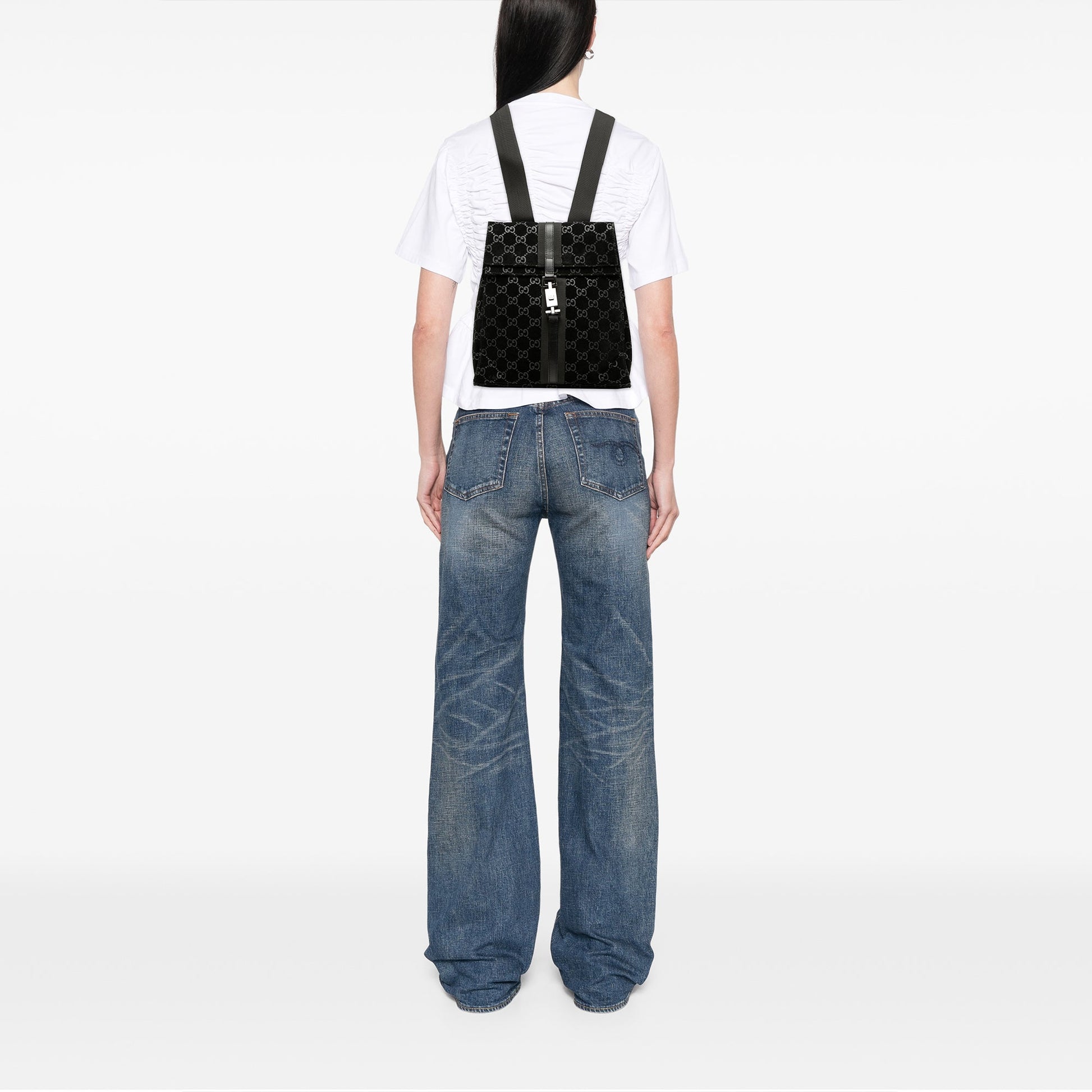 Gucci GG Suede Jackie Backpack