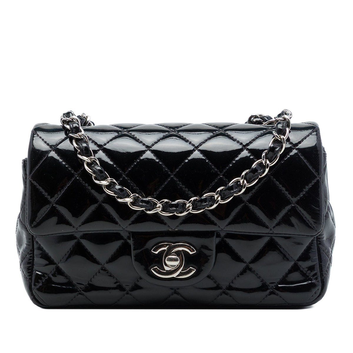 Chanel Mini Rectangular Classic Patent Single Flap