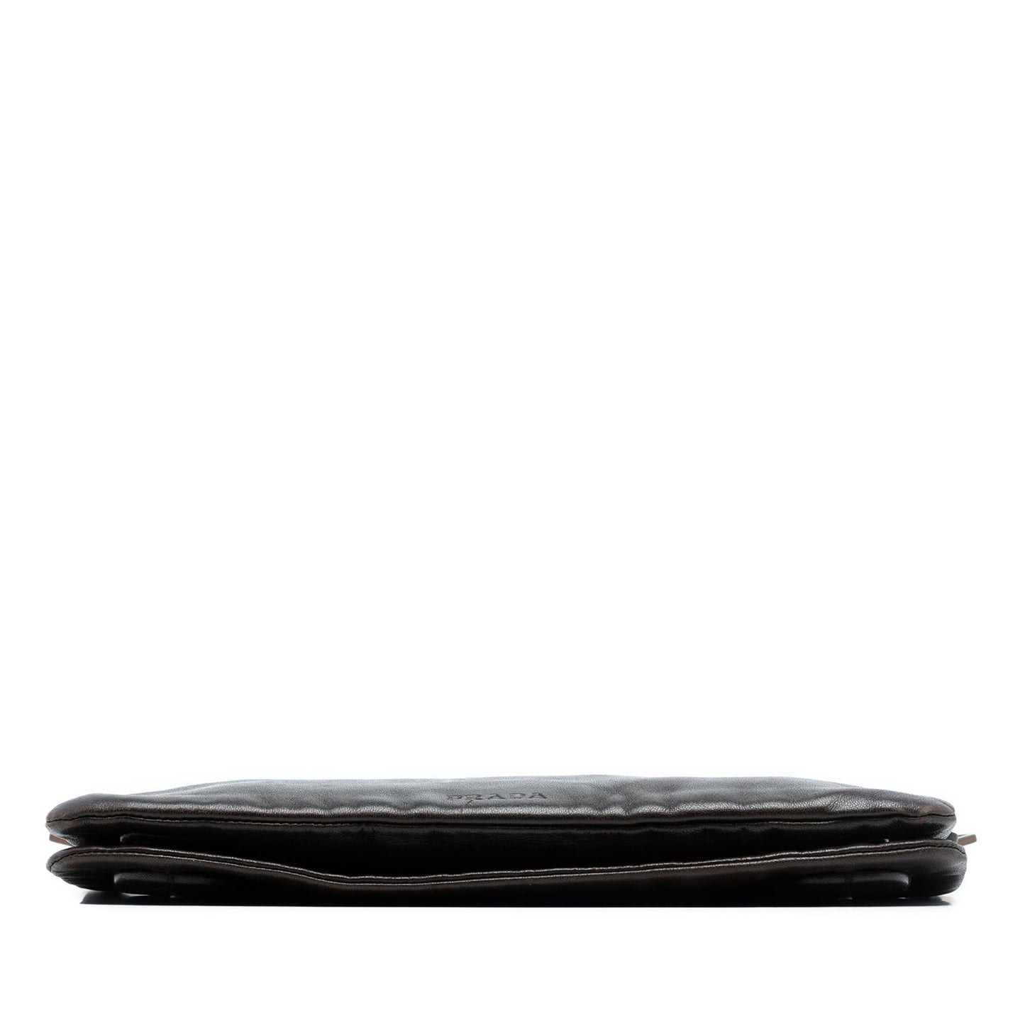Prada Leather Fold Over Shoulder Bag