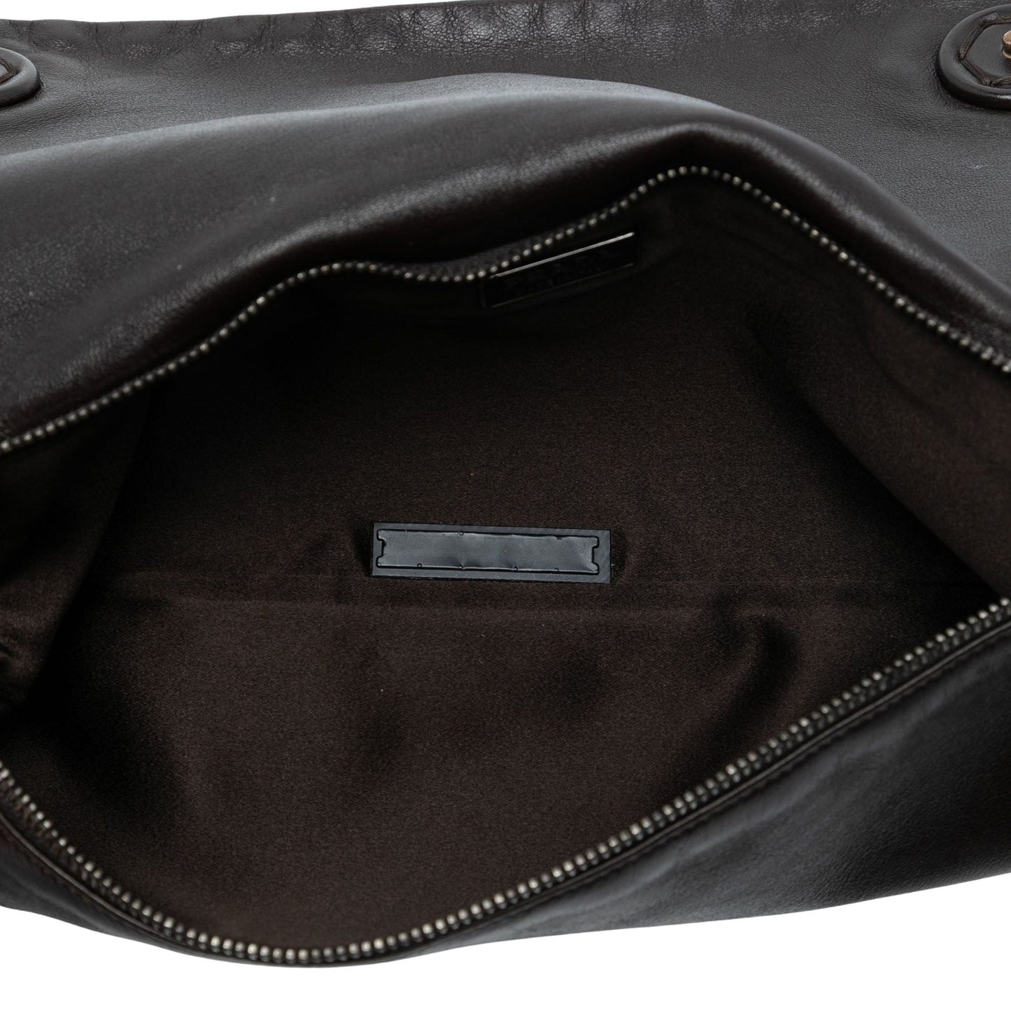 Prada Leather Fold Over Shoulder Bag