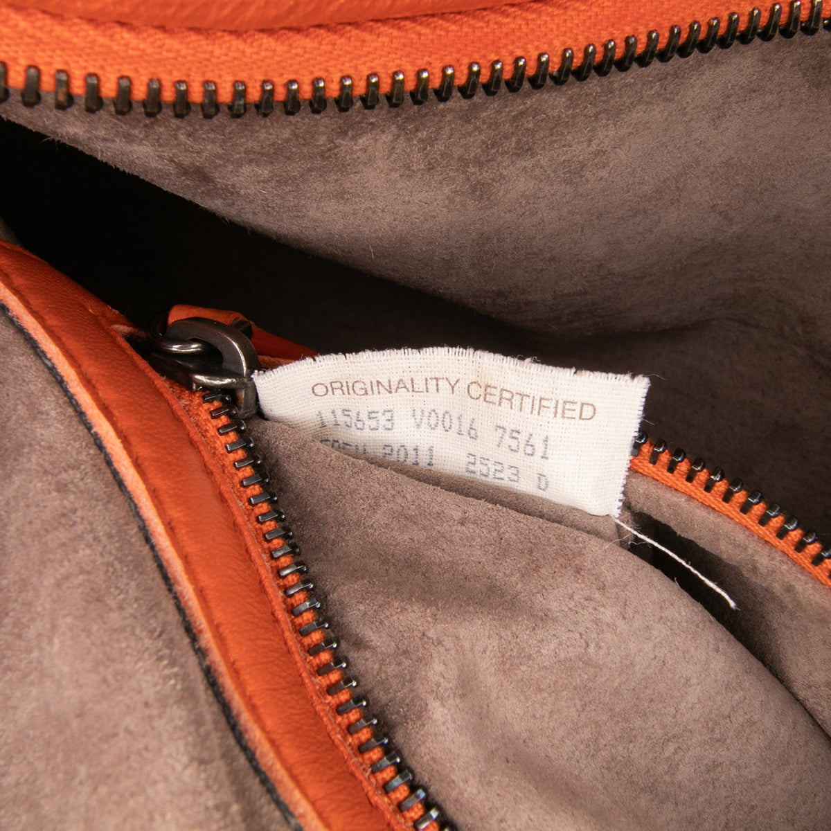 Bottega Veneta Small Nappa Intrecciato Veneta Hobo — Orange