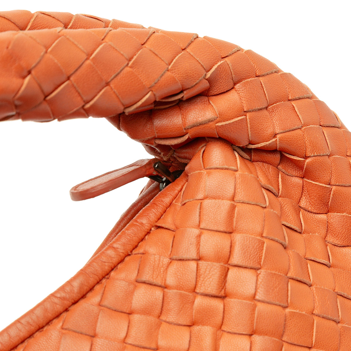 Bottega Veneta Small Nappa Intrecciato Veneta Hobo — Orange