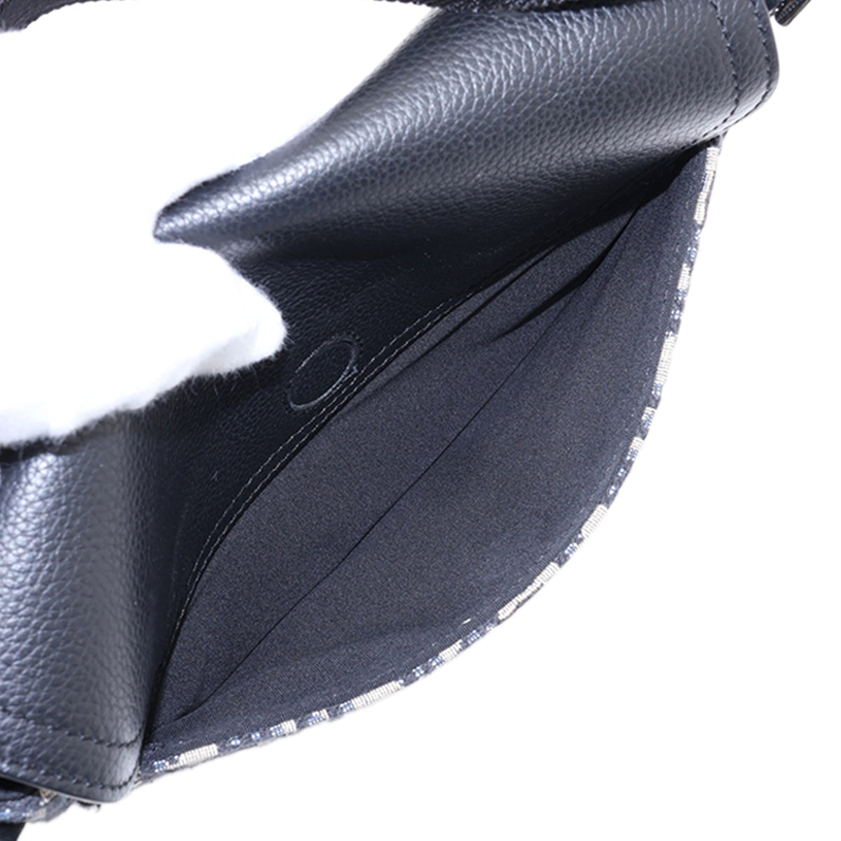 Dior Small Oblique Canvas Saddle Messenger Bag with Flap — Black