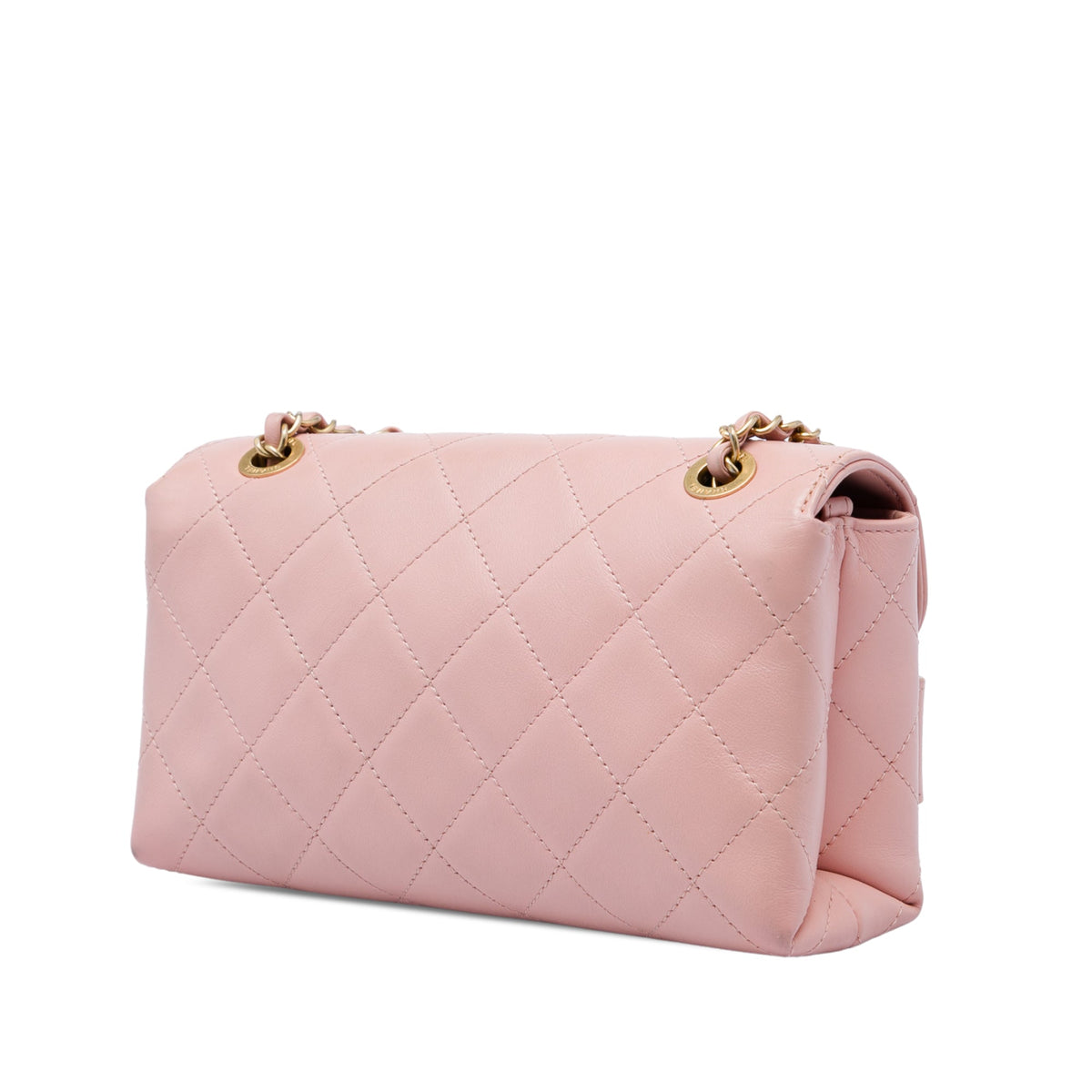 Chanel Small Quilted Calfskin Enchained Flap — Pink