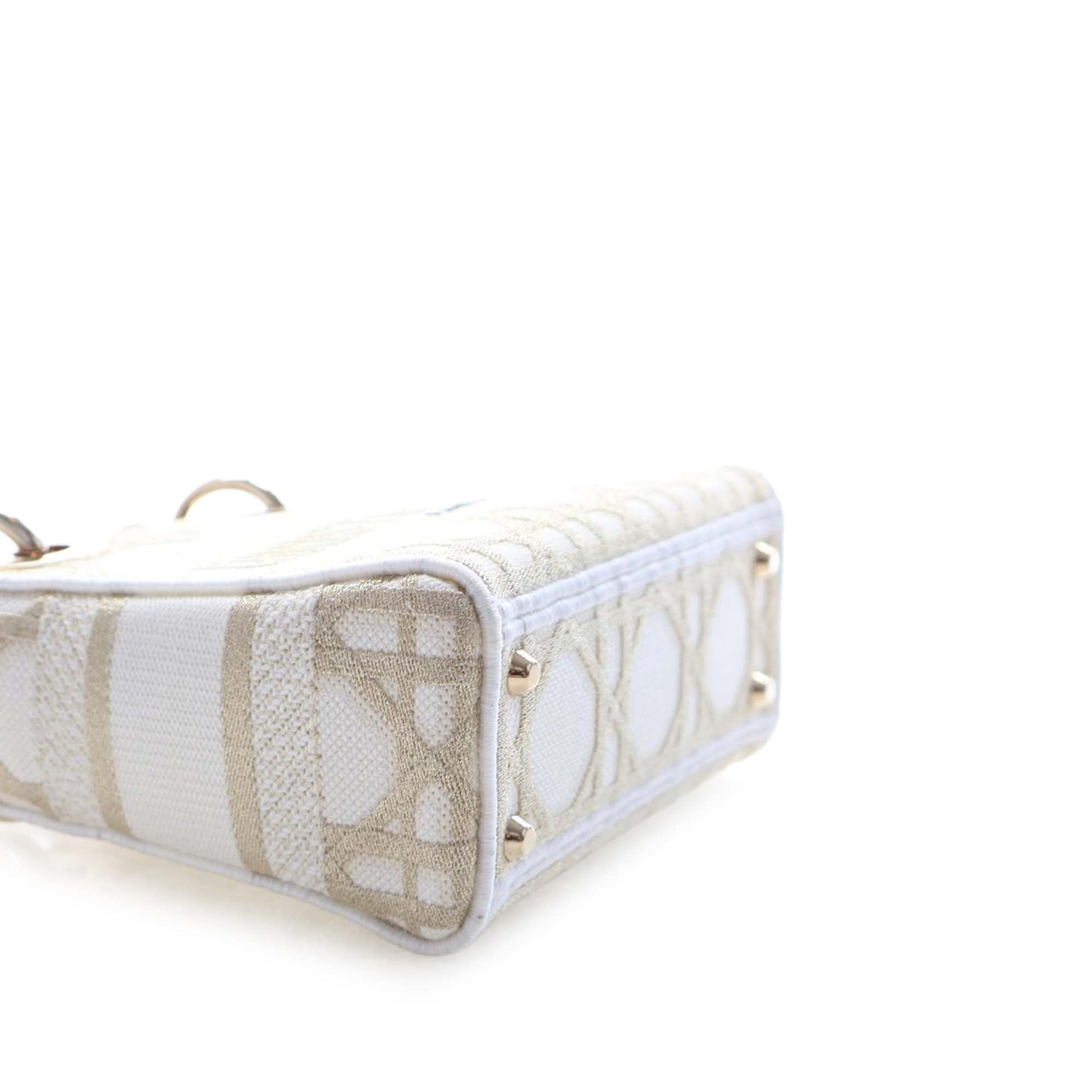 Dior Mini Embroidered Canvas Cannage Lady D Lite