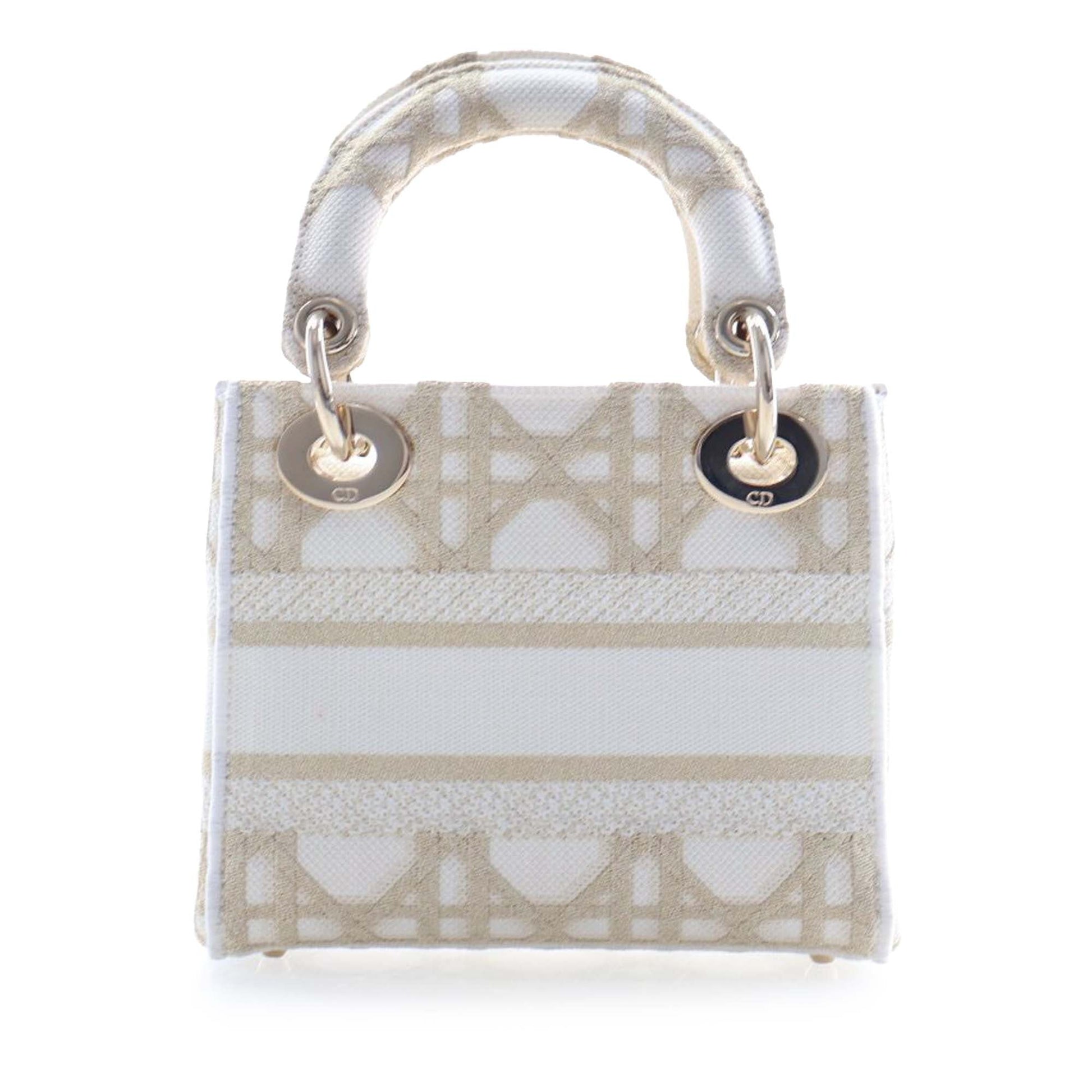 Dior Mini Embroidered Canvas Cannage Lady D Lite