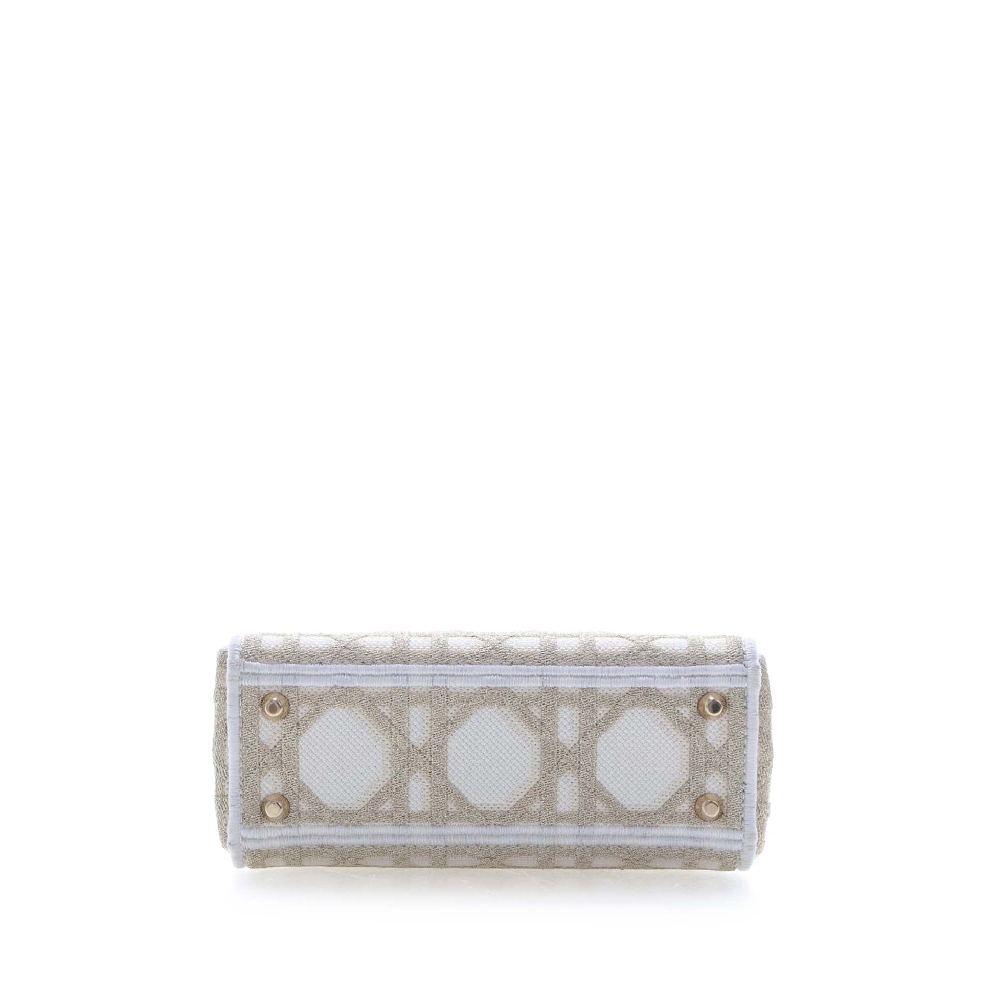 Dior Mini Embroidered Canvas Cannage Lady D Lite