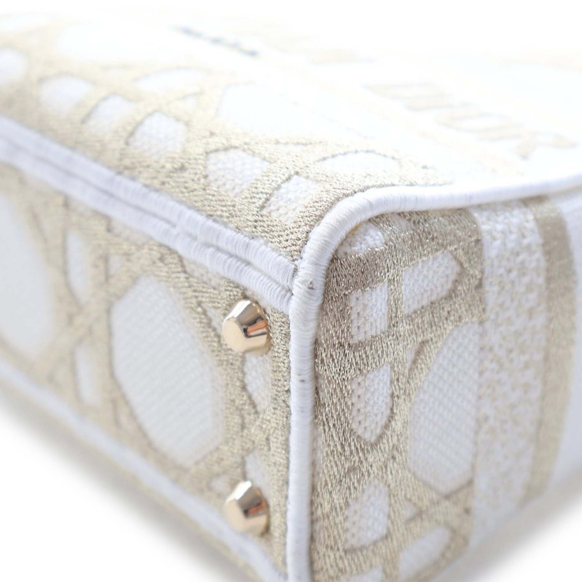 Dior Mini Embroidered Canvas Cannage Lady D Lite