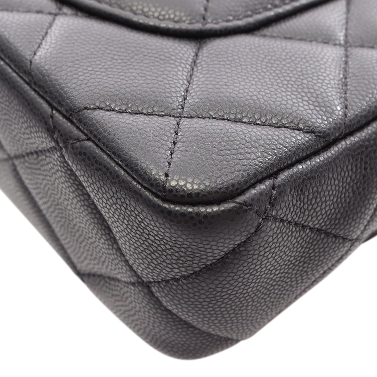 Chanel CC Quilted Caviar Flap