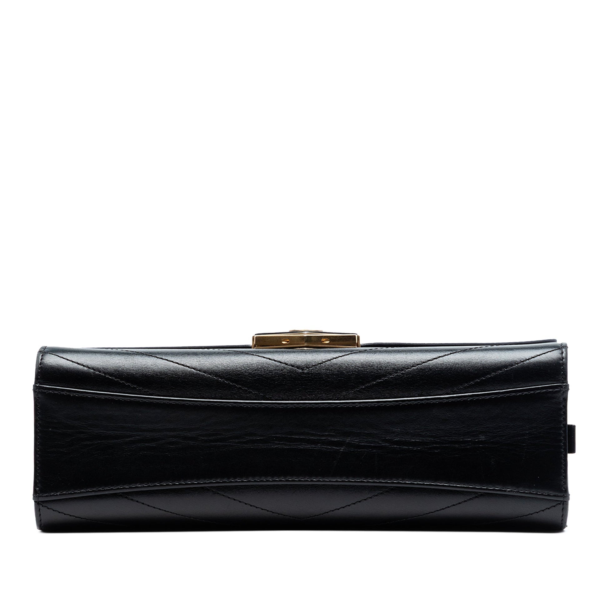 Chanel CC Chevron Calfskin Medal Flap
