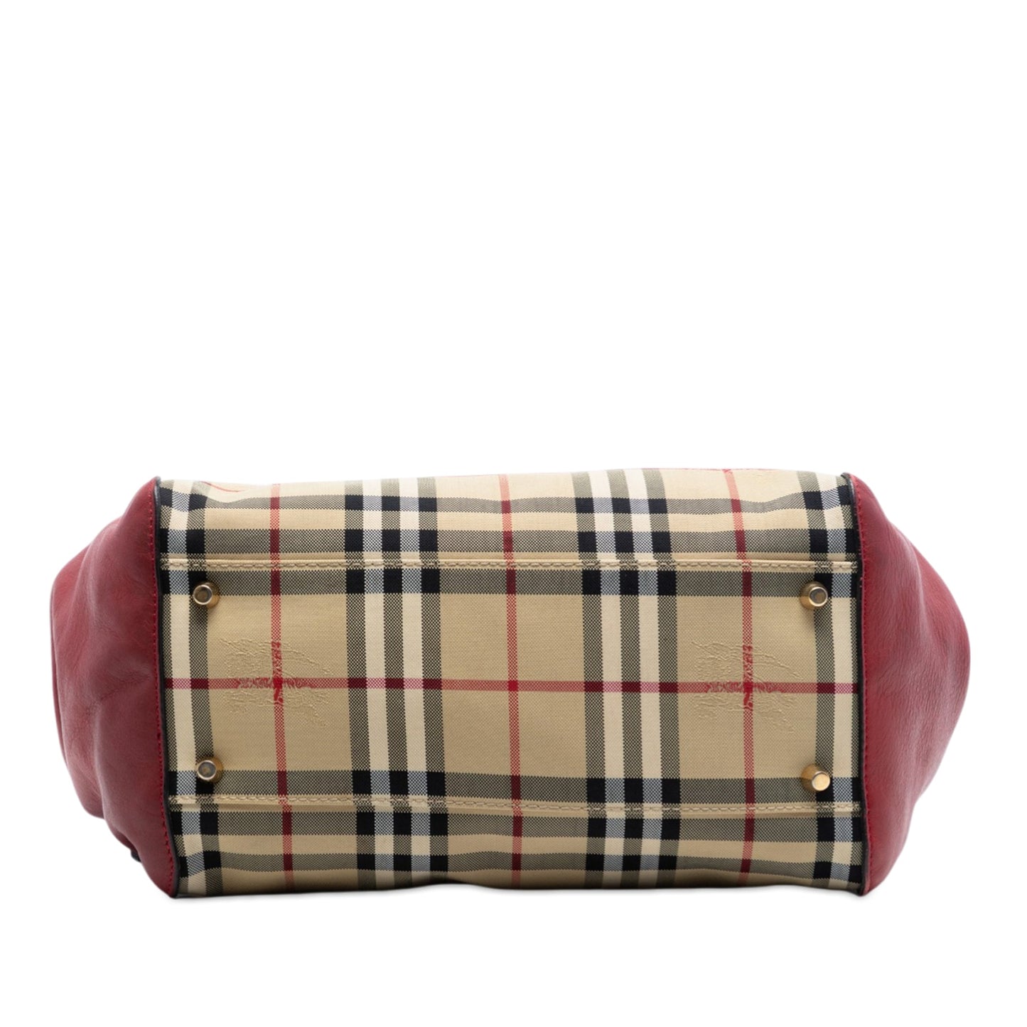 Burberry Small Haymarket Check Canvas and Leather Canterbury Tote
