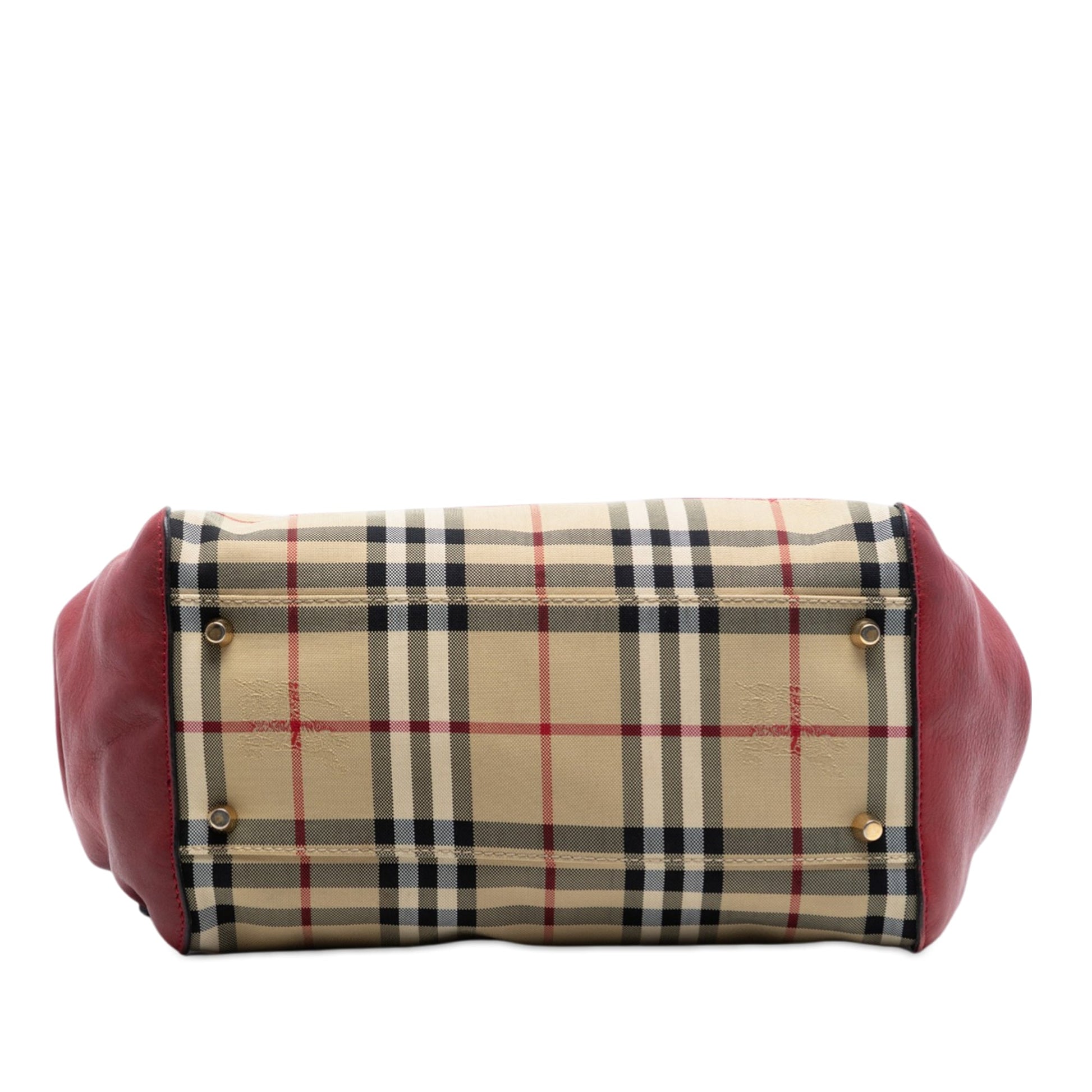 Burberry Small Haymarket Check Canvas and Leather Canterbury Tote