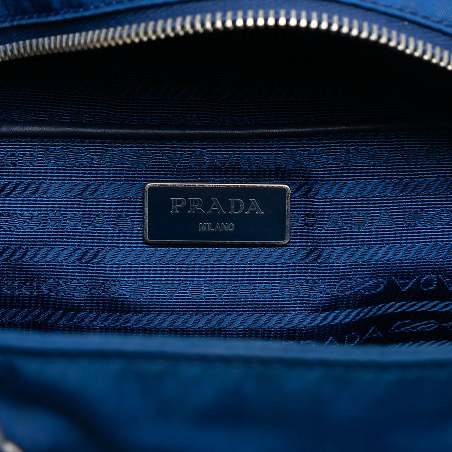 Prada Vitello Trimmed Tessuto Satchel