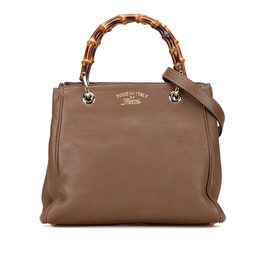 Gucci Small Calfskin Bamboo Shopper Satchel