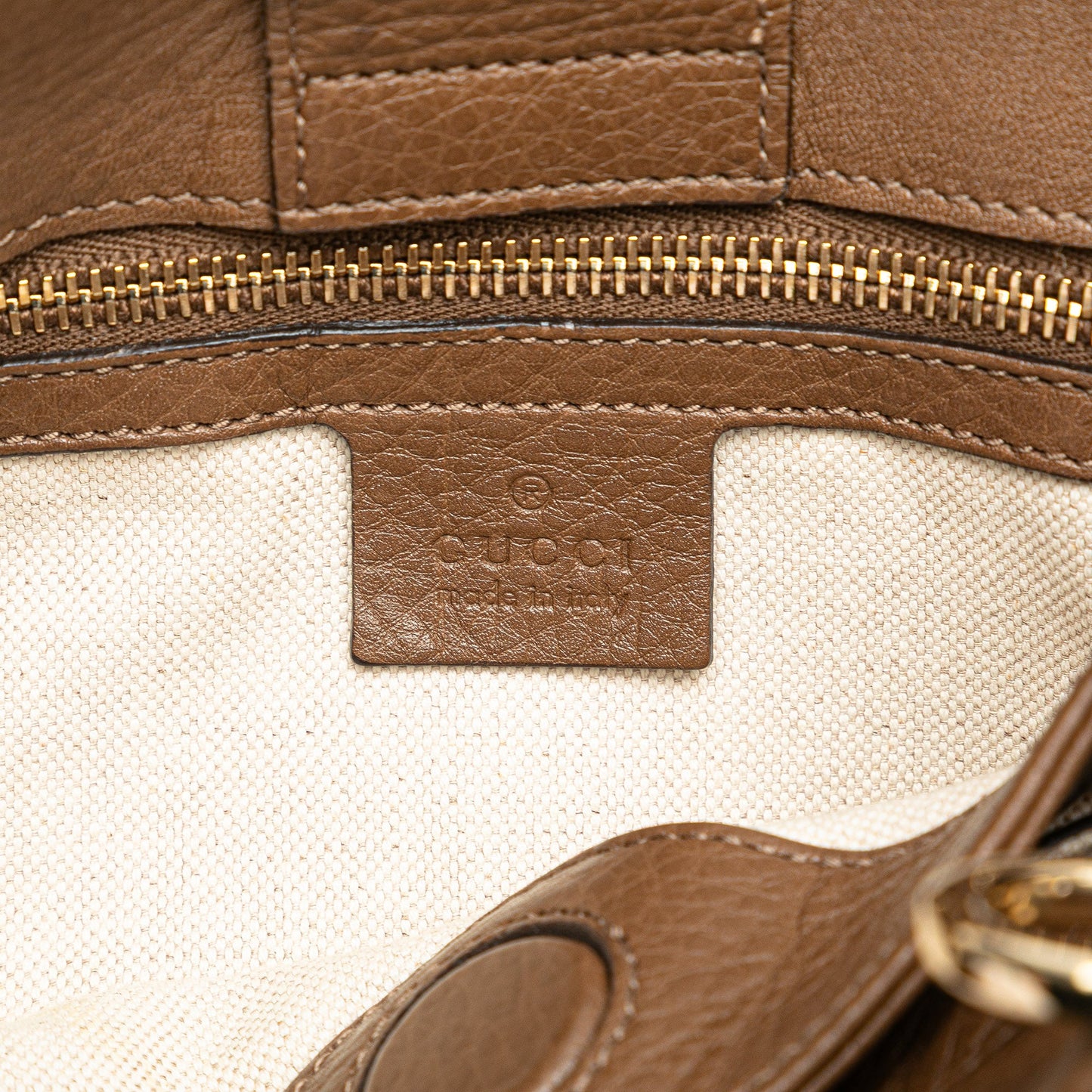Gucci Small Calfskin Bamboo Shopper Satchel