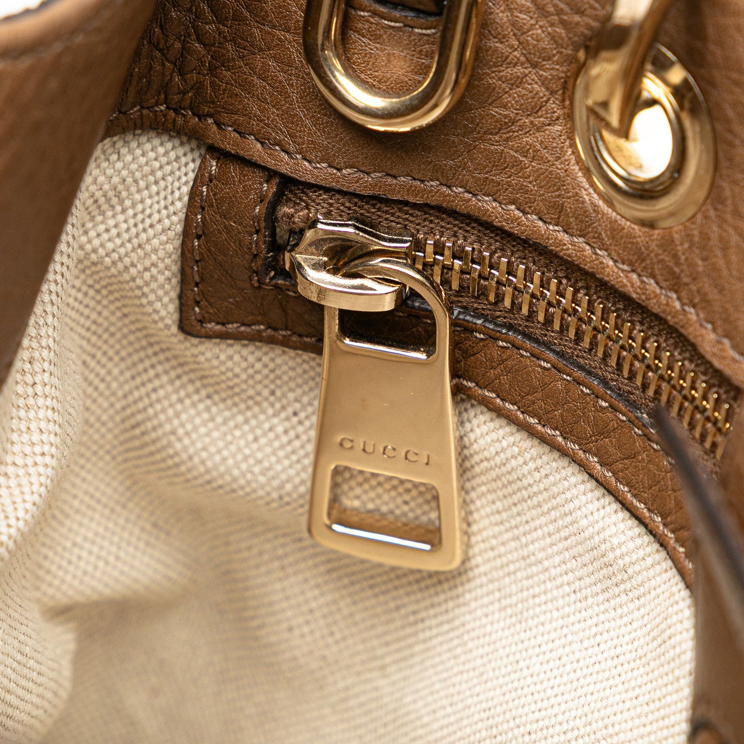 Gucci Small Calfskin Bamboo Shopper Satchel