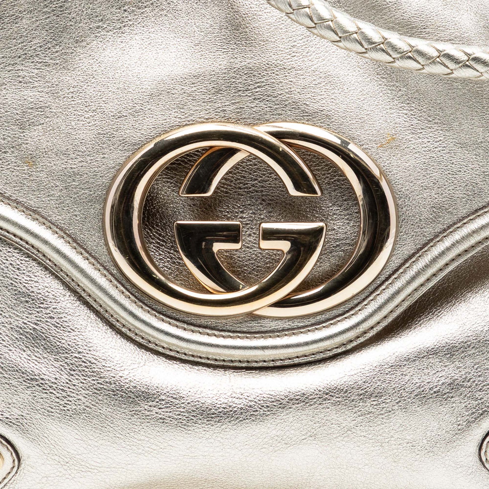 Medium Metallic Calfskin Britt Tassel Flap Shoulder Bag