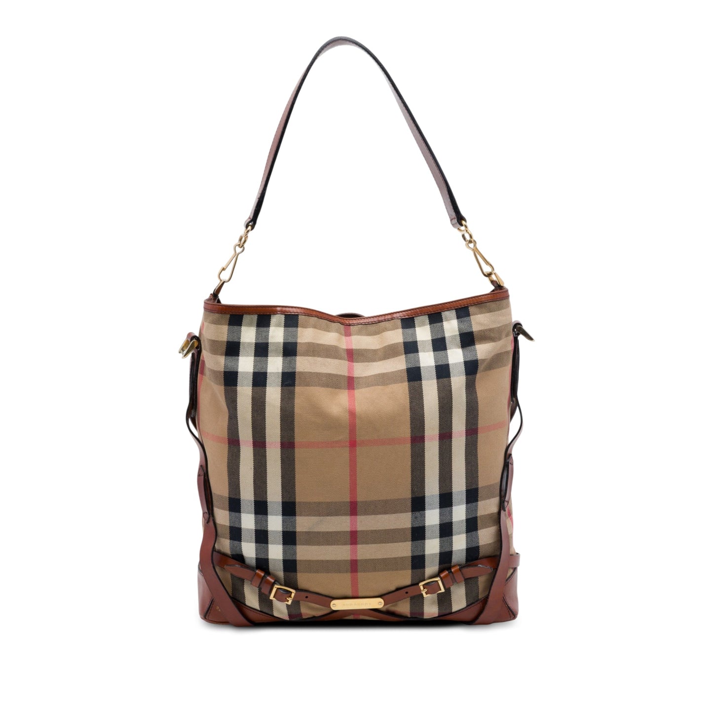 Burberry House Check Canvas Gosford Bridle Satchel