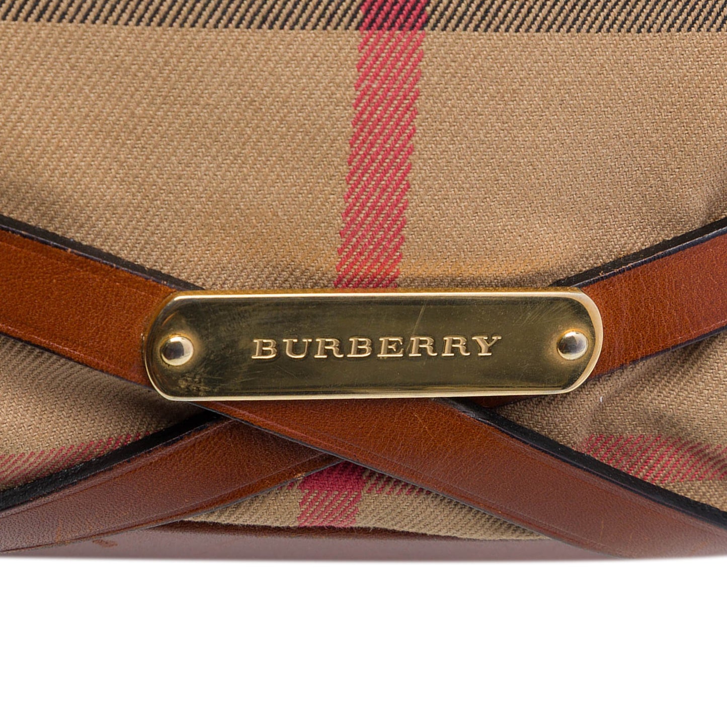 Burberry House Check Canvas Gosford Bridle Satchel