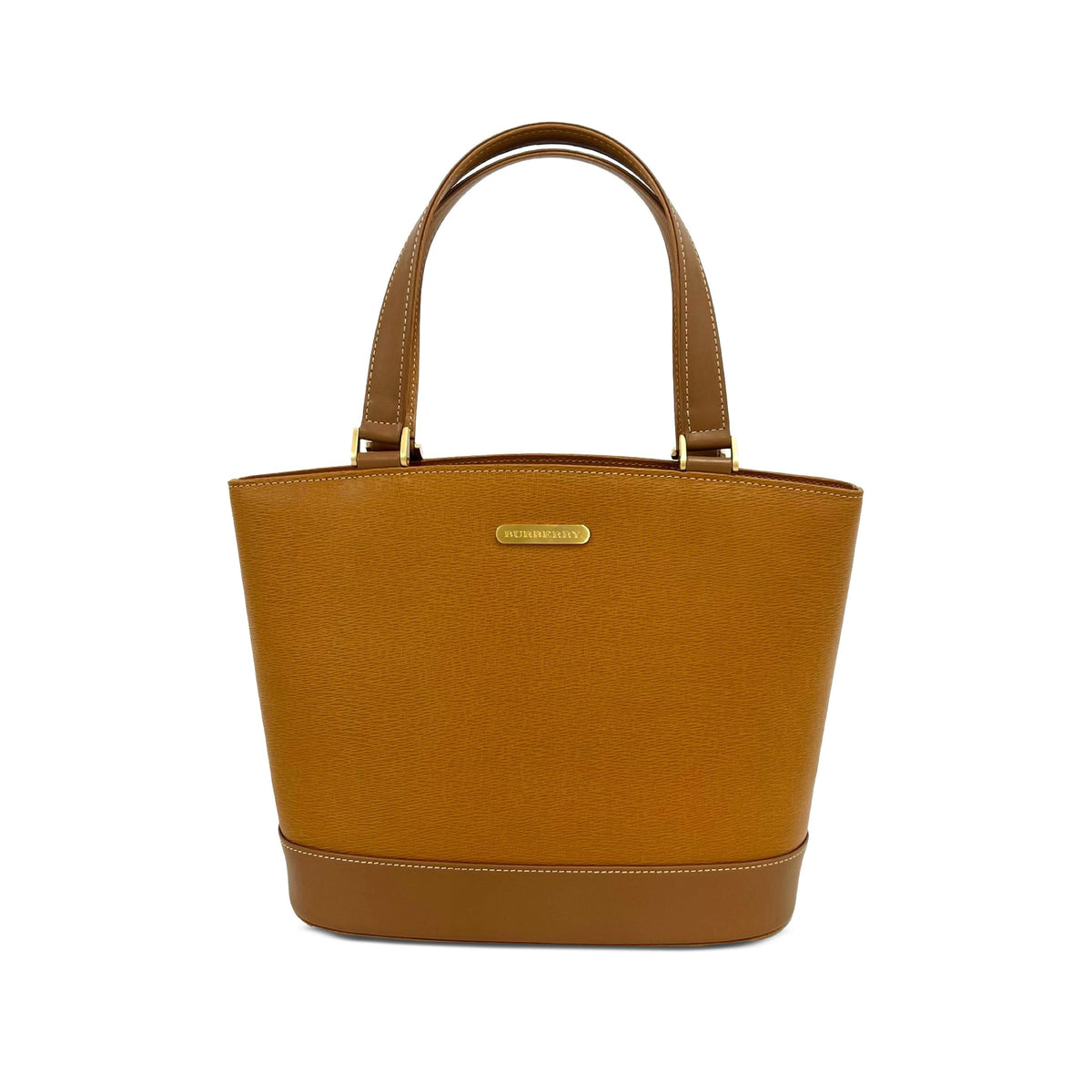 Burberry Leather Tote — Brown