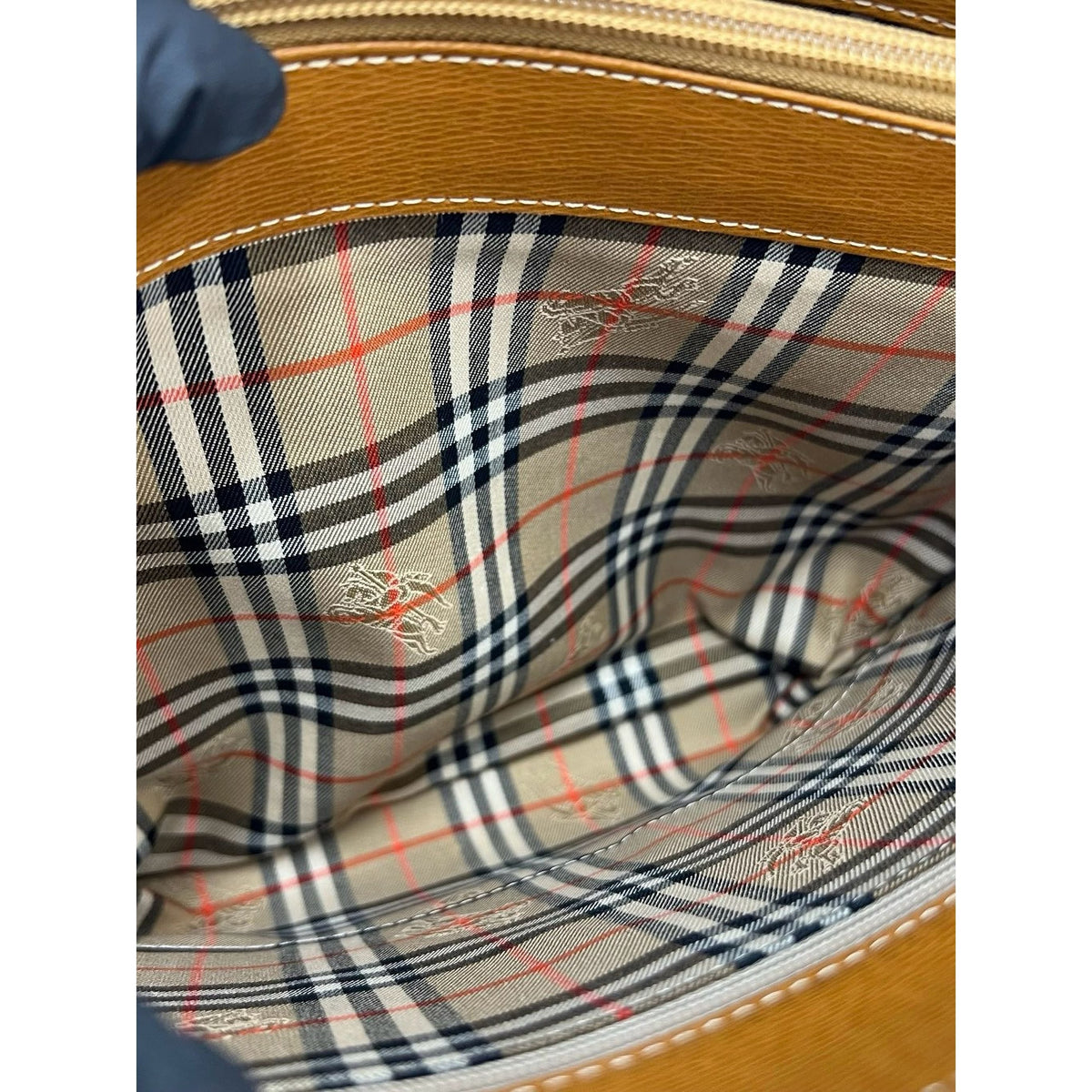 Burberry Leather Tote — Brown