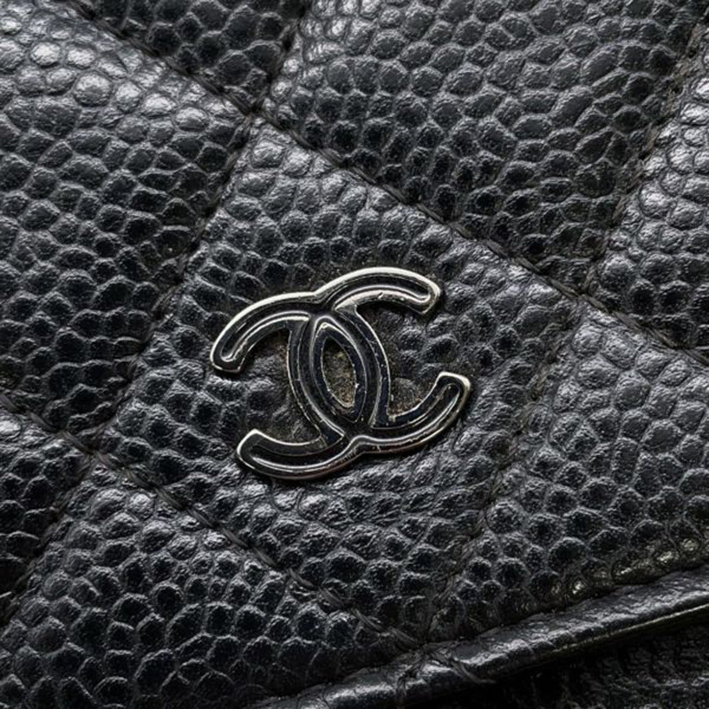 Chanel CC Quilted Caviar Wallet on Chain