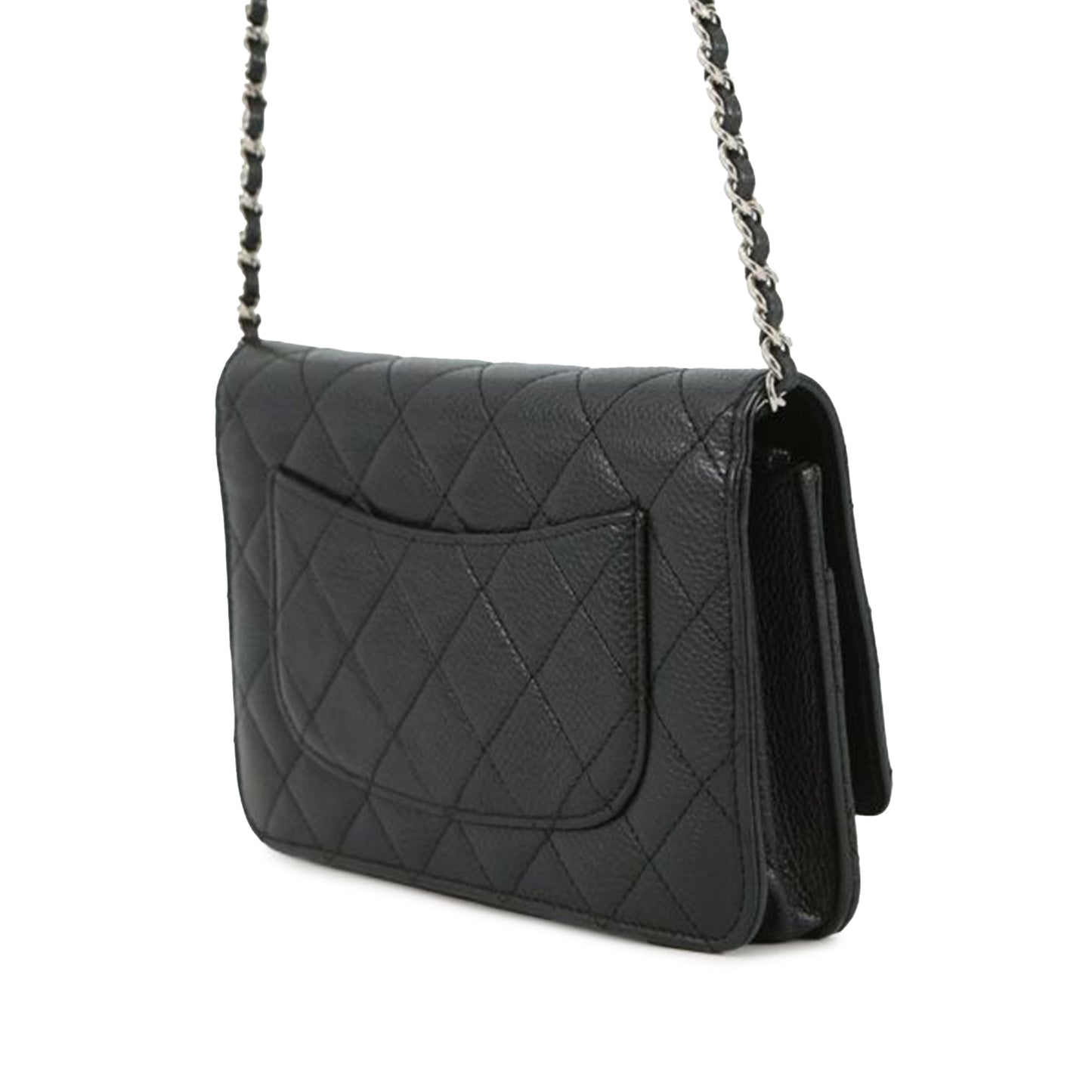 Chanel CC Quilted Caviar Wallet on Chain