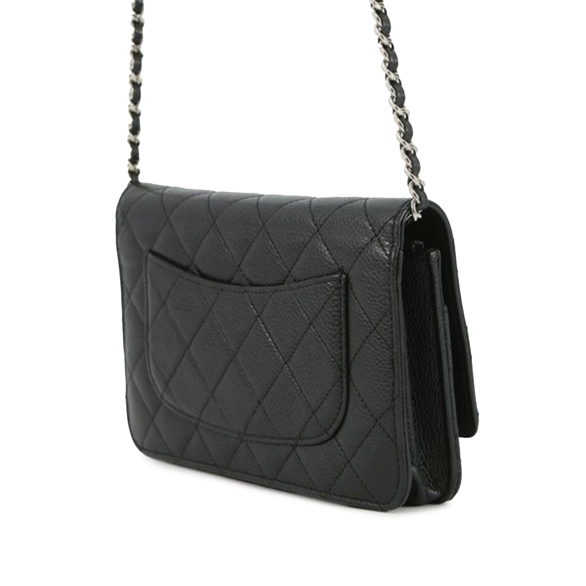 Chanel CC Quilted Caviar Wallet on Chain